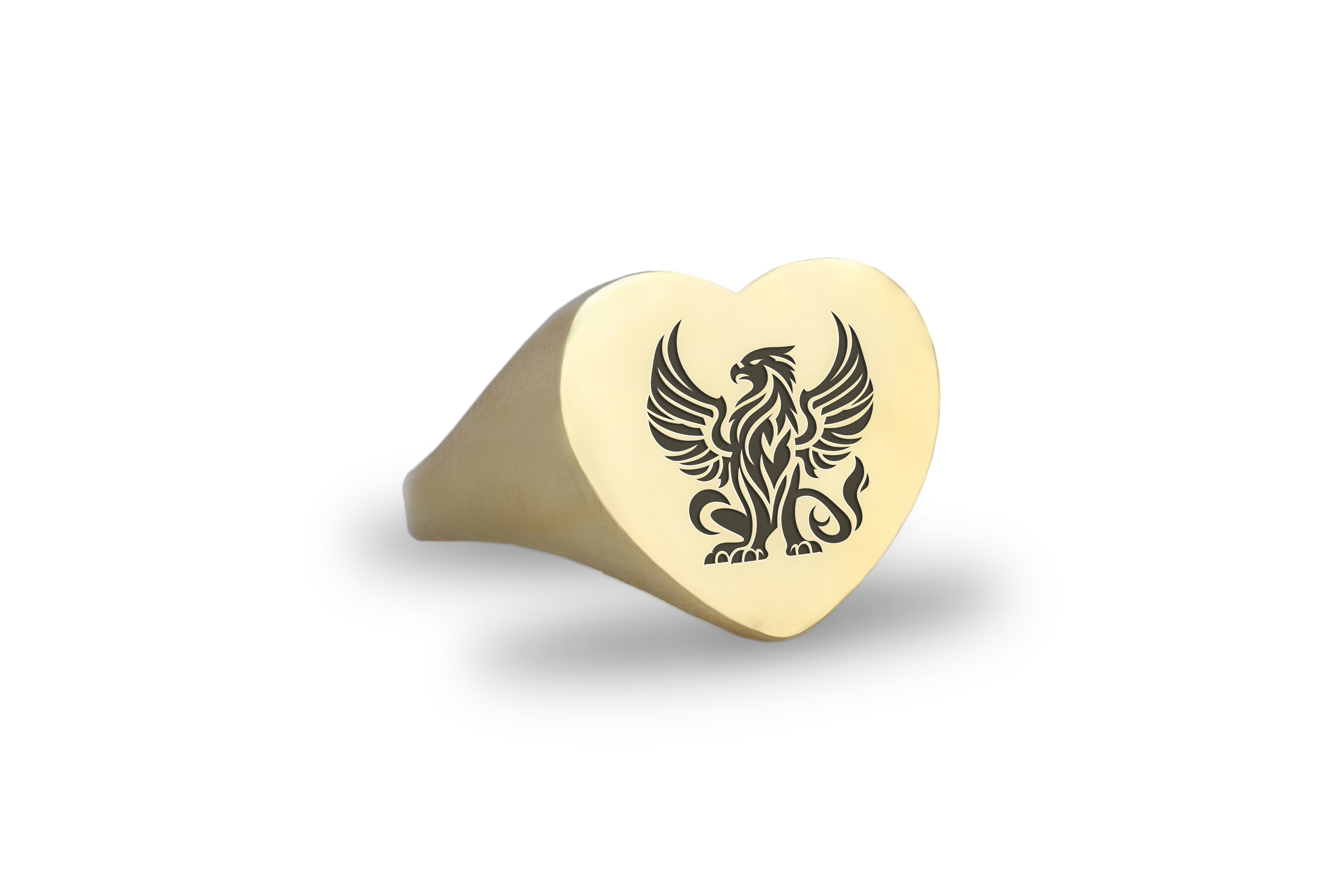 Mythical Creature Heart Shaped Ring