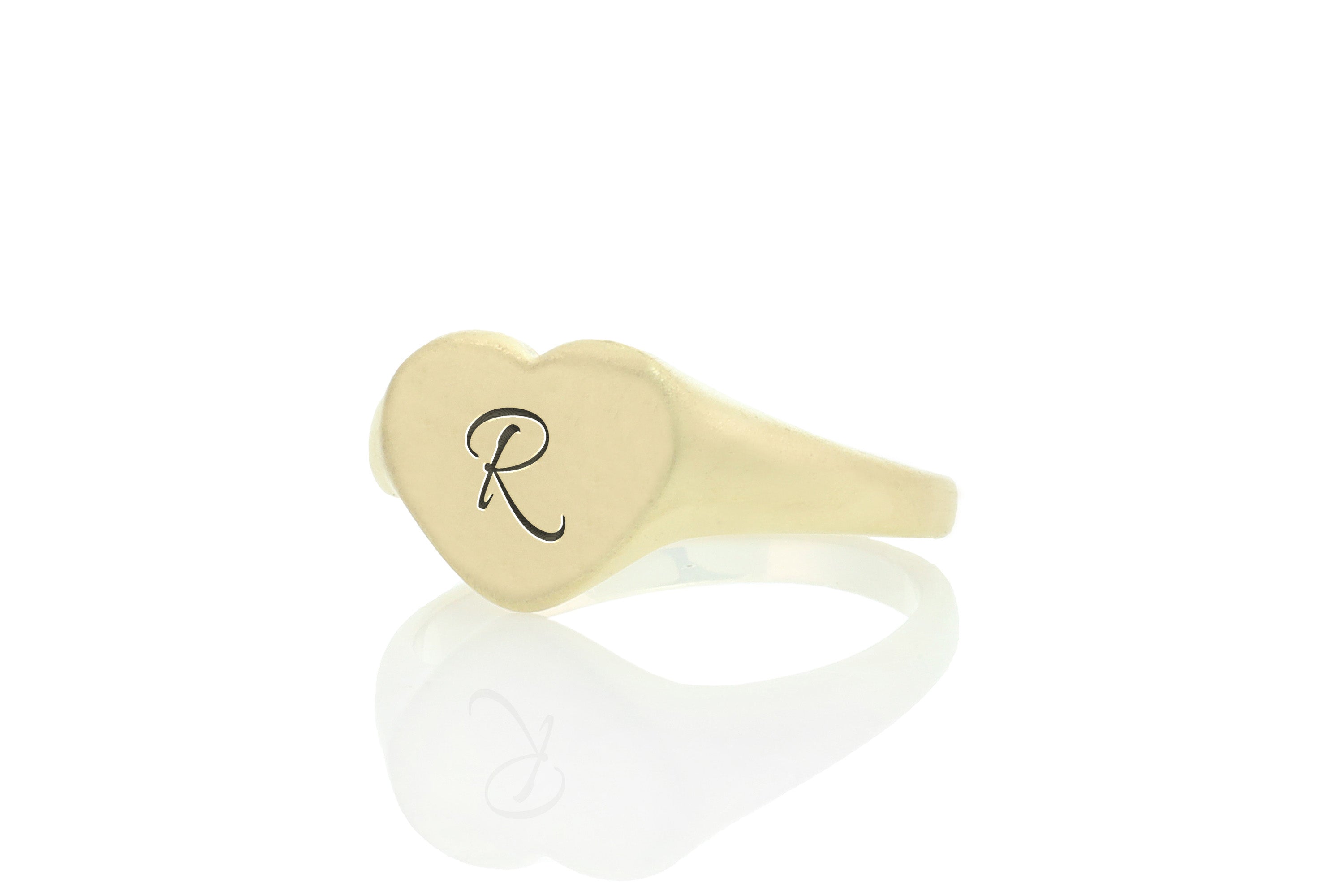 Engraved Name Initial Ring