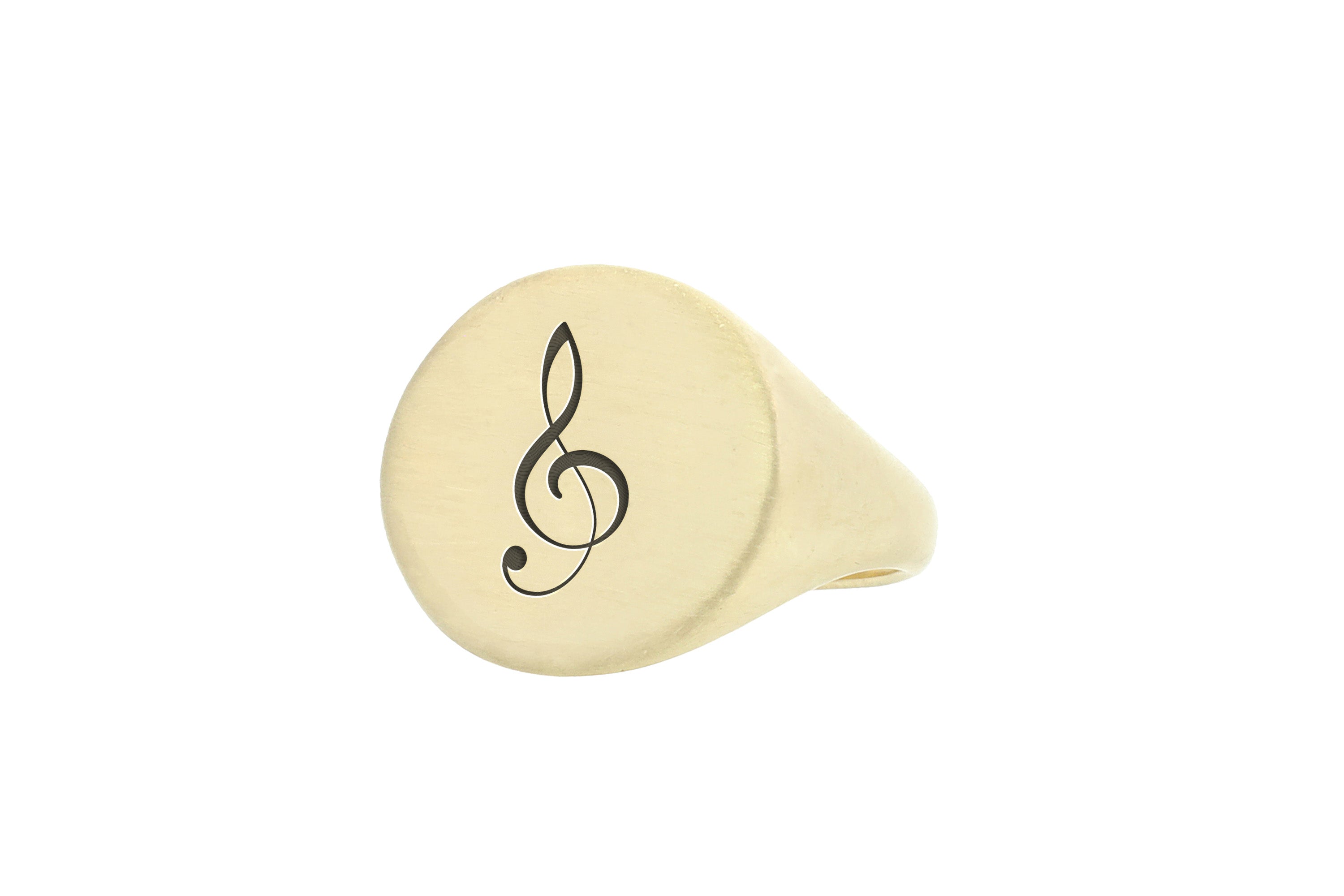 Music Notes Gold Signet Ring
