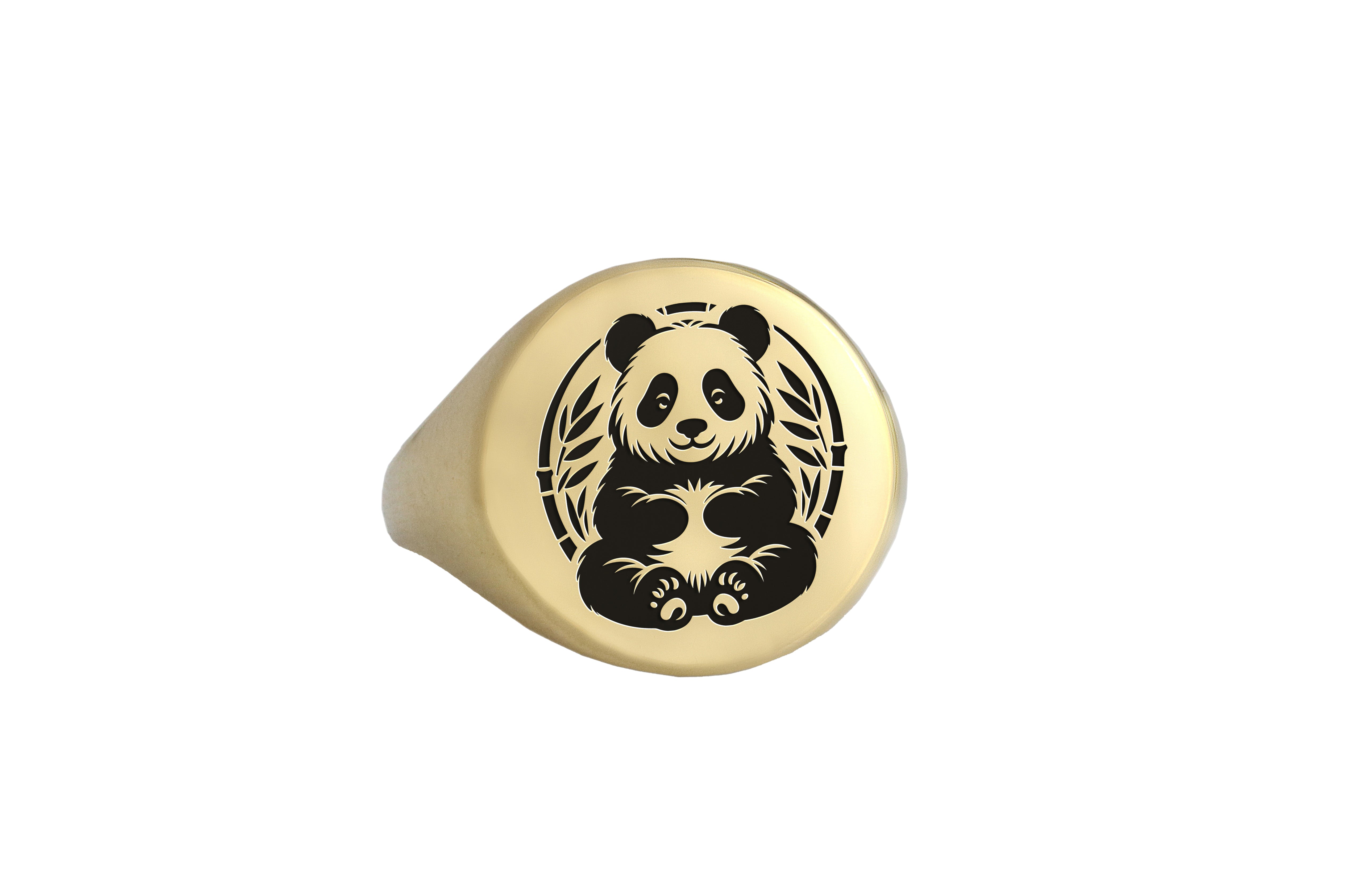 Cute Panda Round Ring
