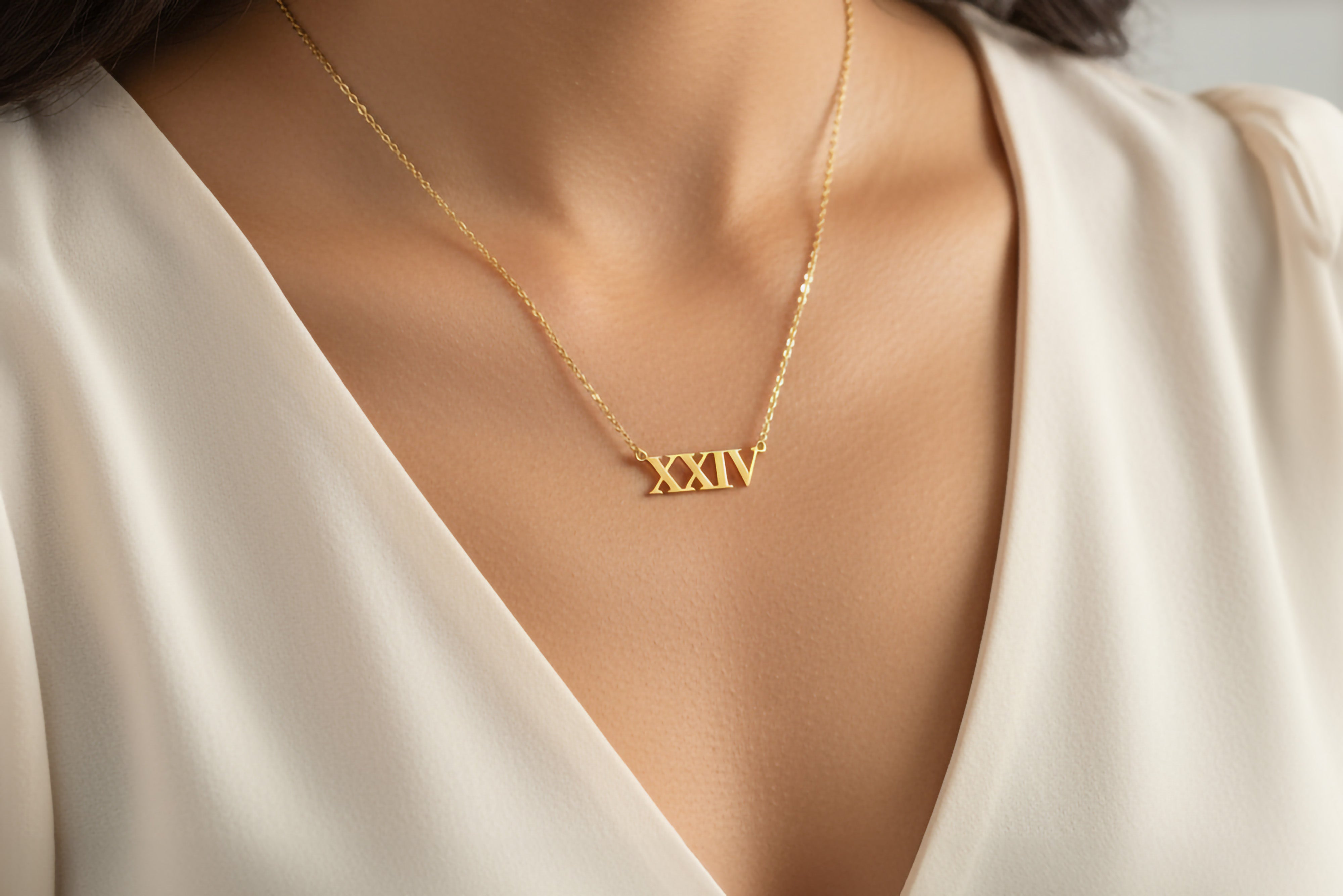 Roman Numbers Pendant Necklace