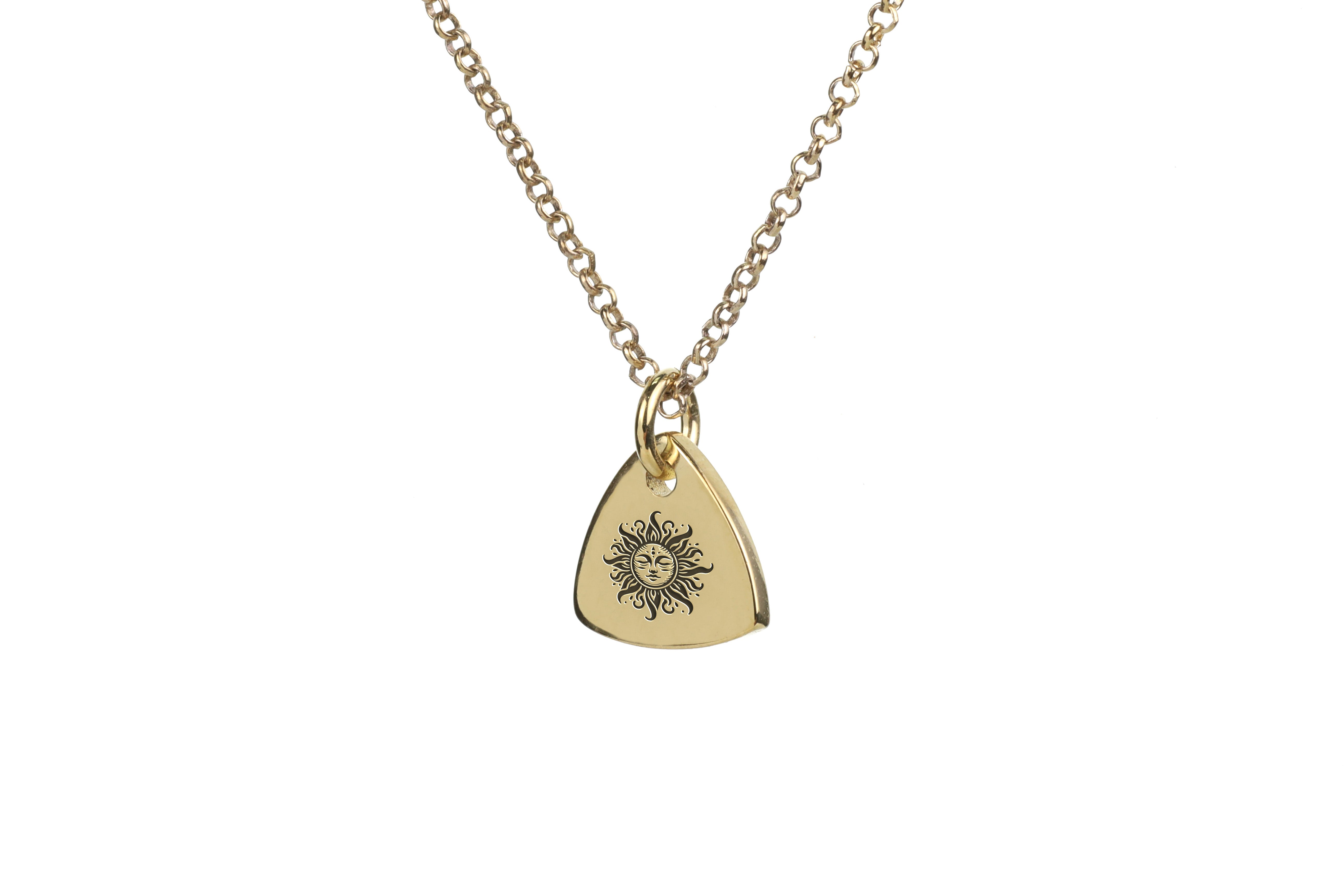 Engraved Sun Necklace