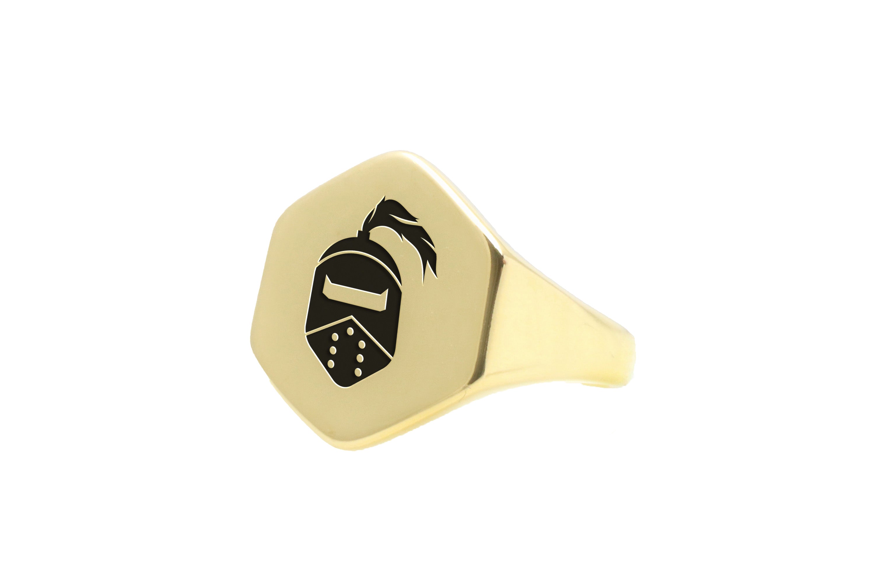 Engraved Knight Helmet Ring