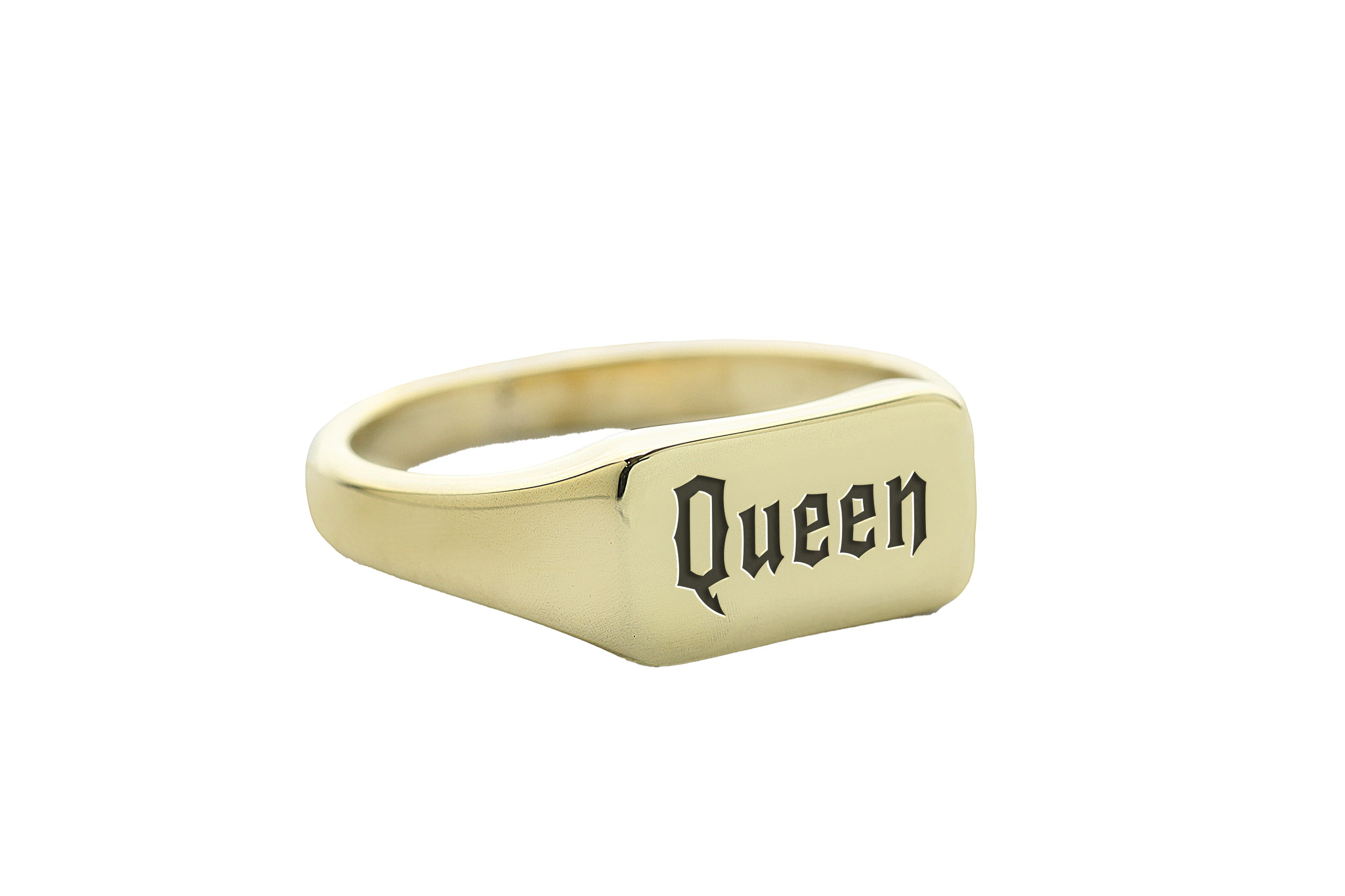 Rock Font Engraved Ring