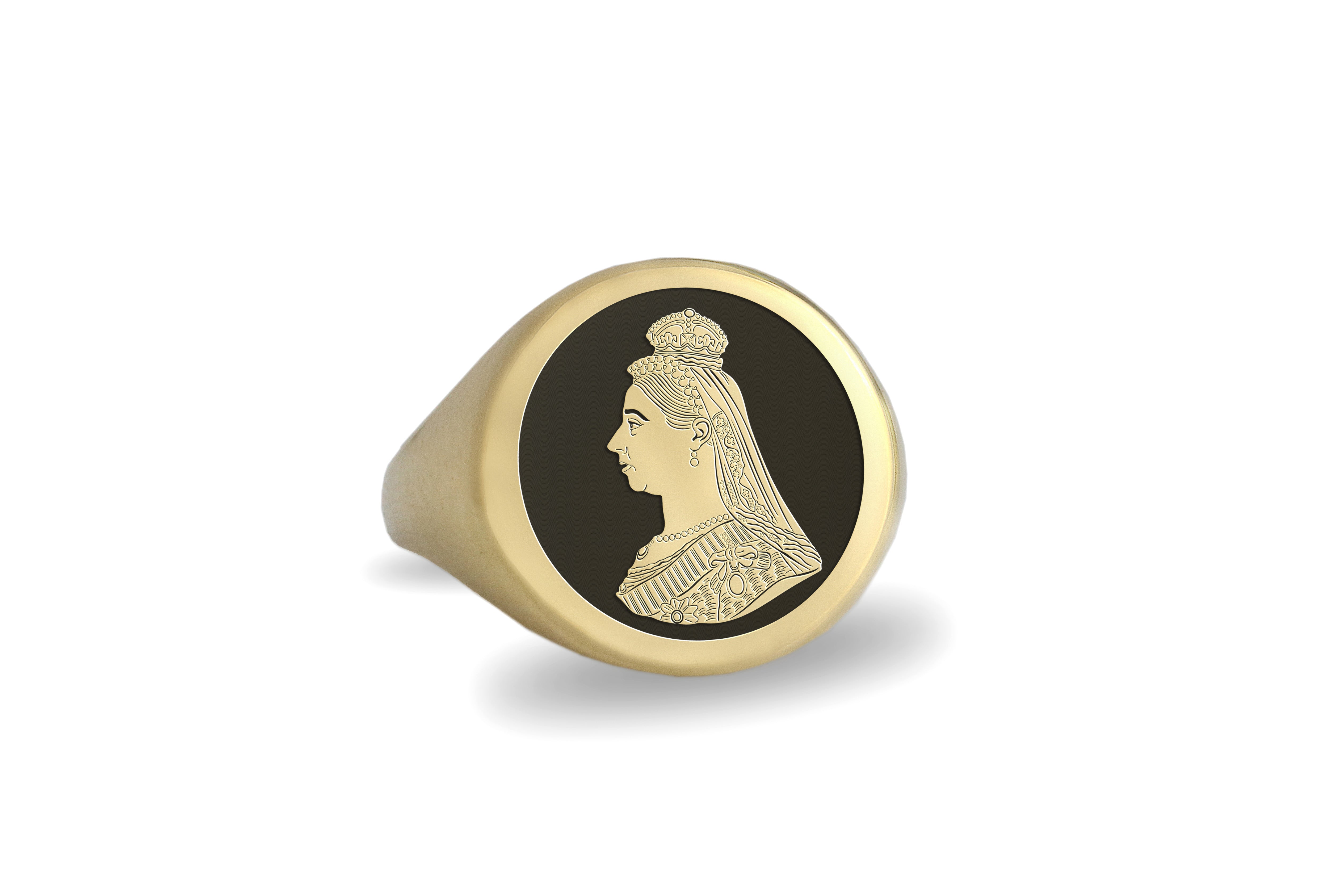 Engraved Queen Ring
