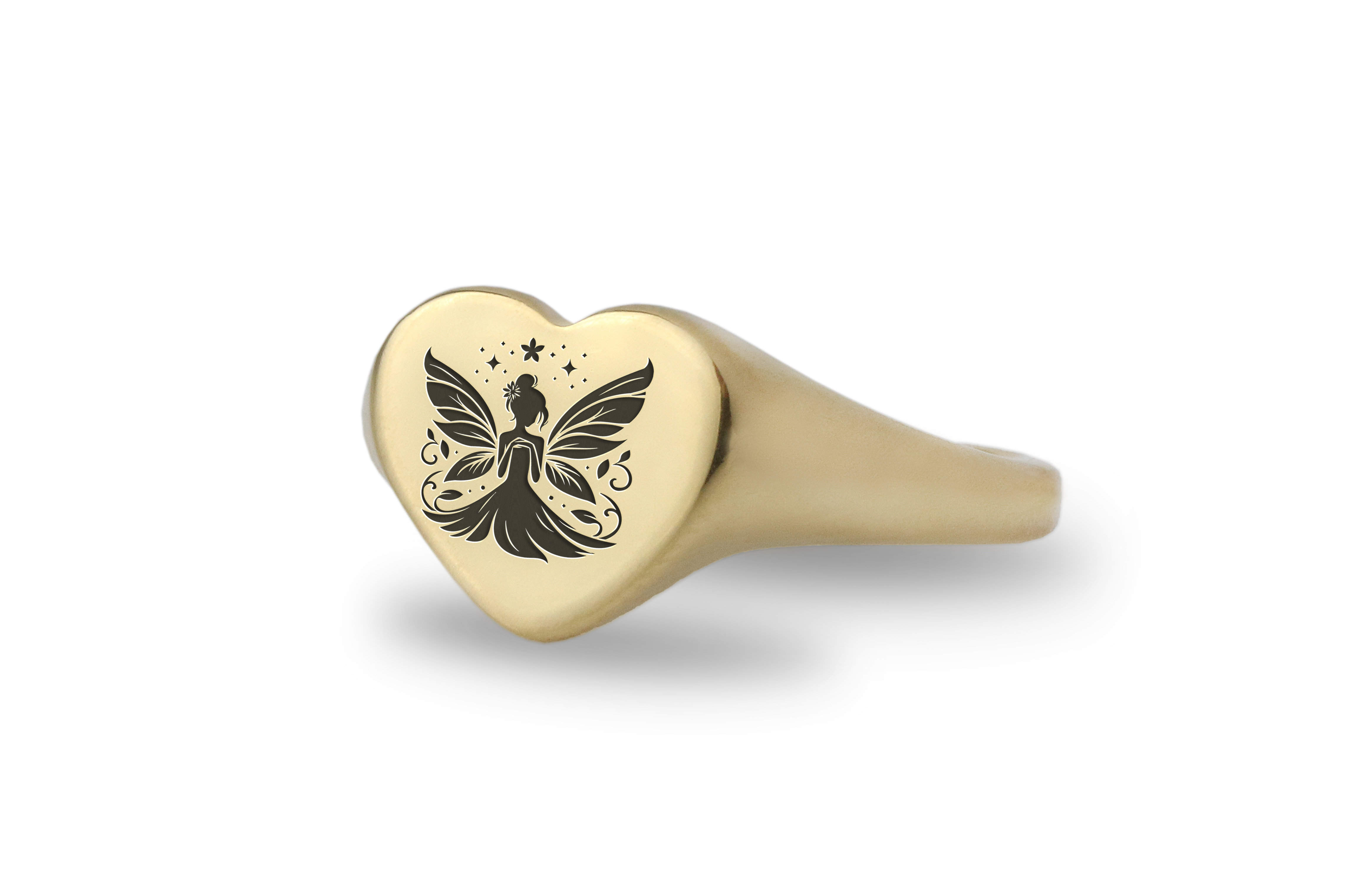 24k Gold Fairy Signet Ring