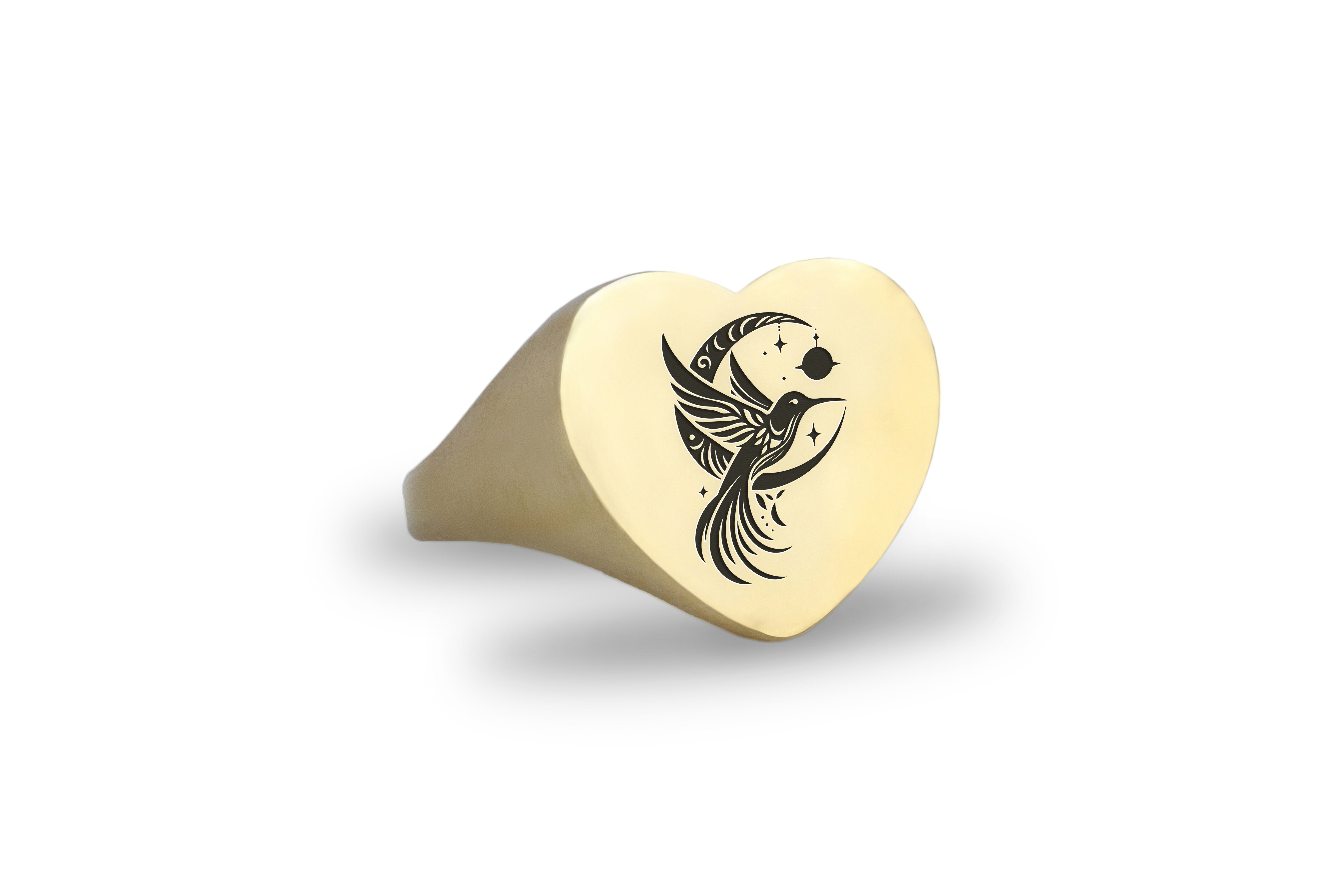 14k Gold Hummingbird Ring