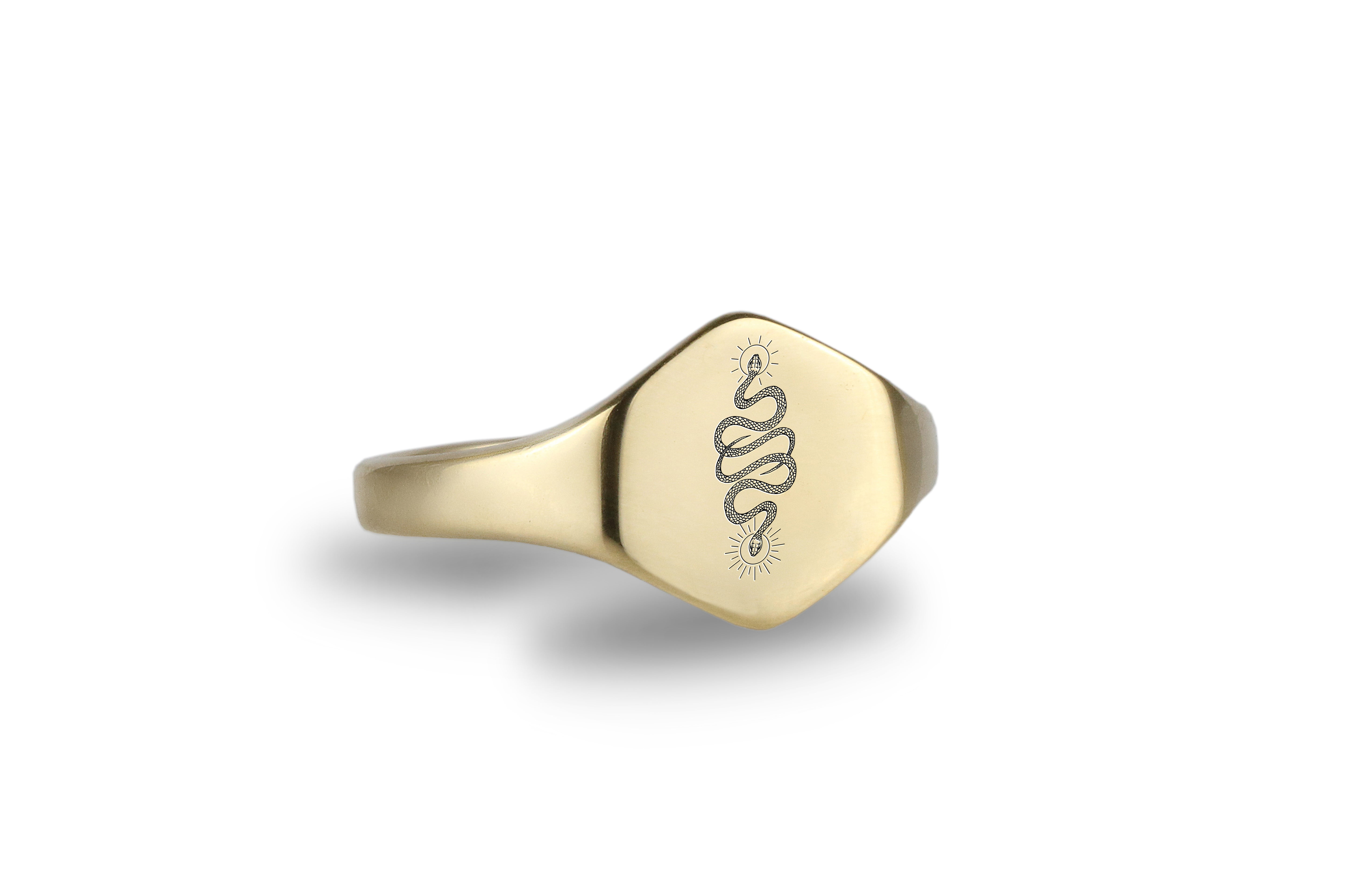 Snake Gold Signet Ring
