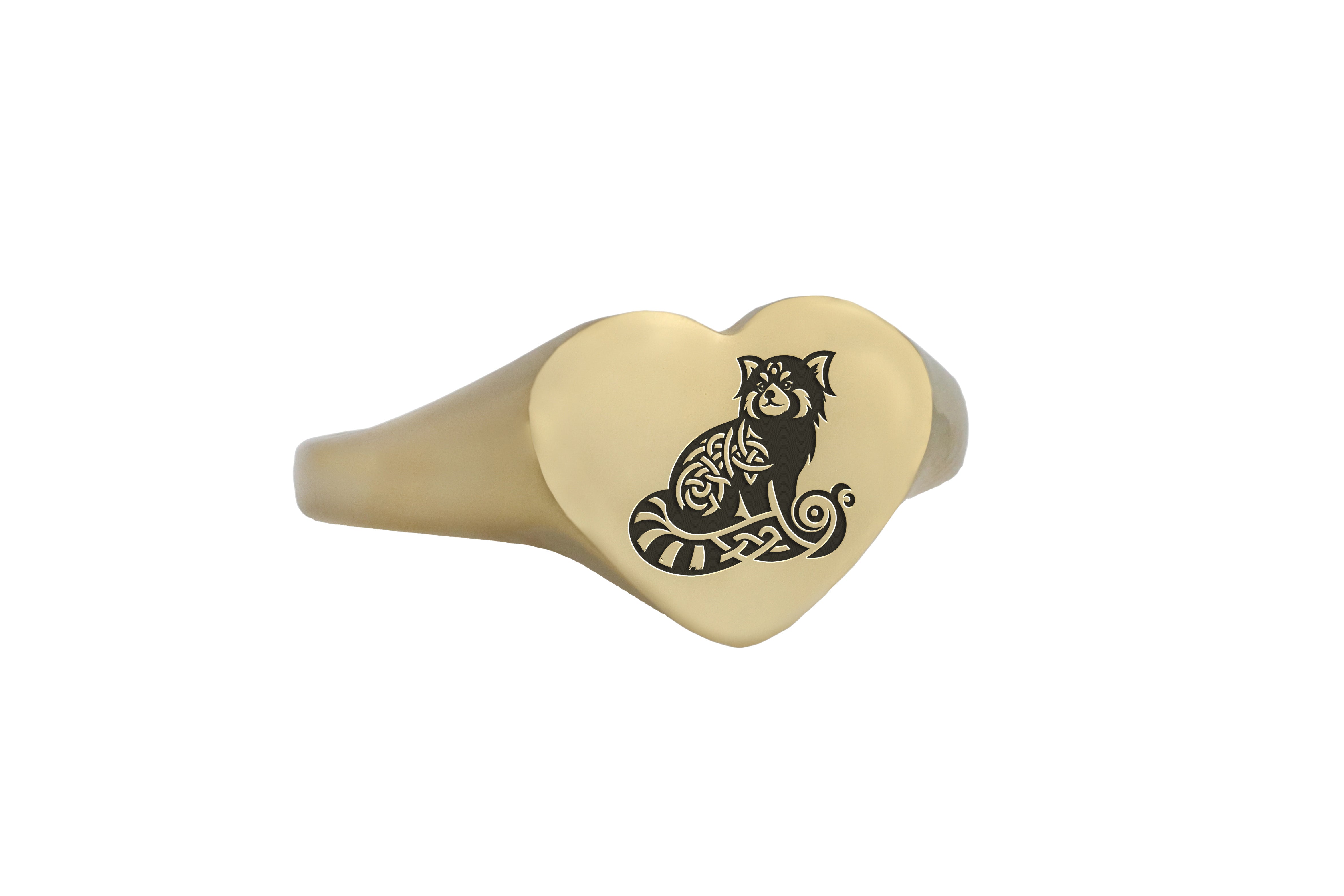 Cute Red Panda Gold Ring