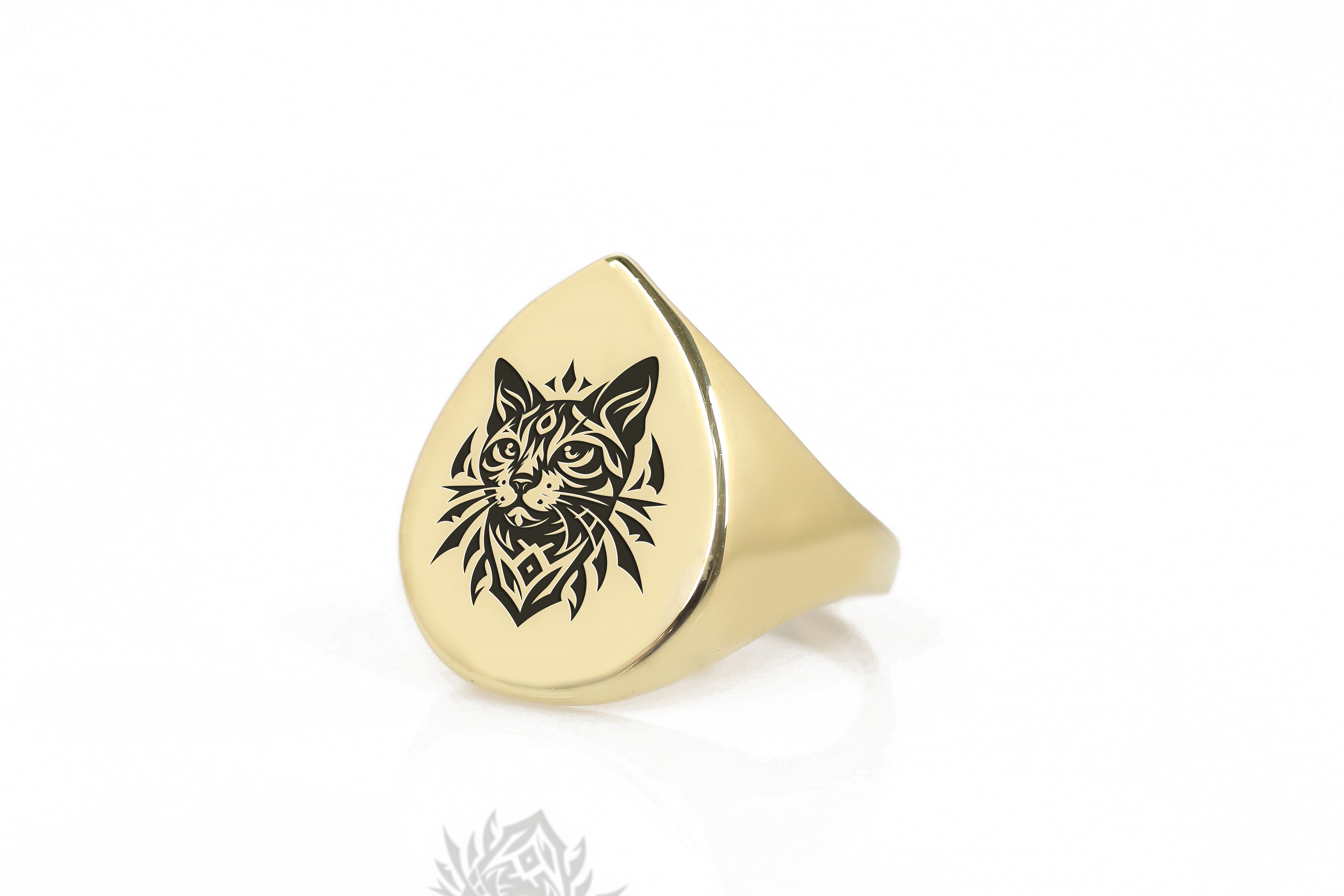 Custom Cat Signet Ring