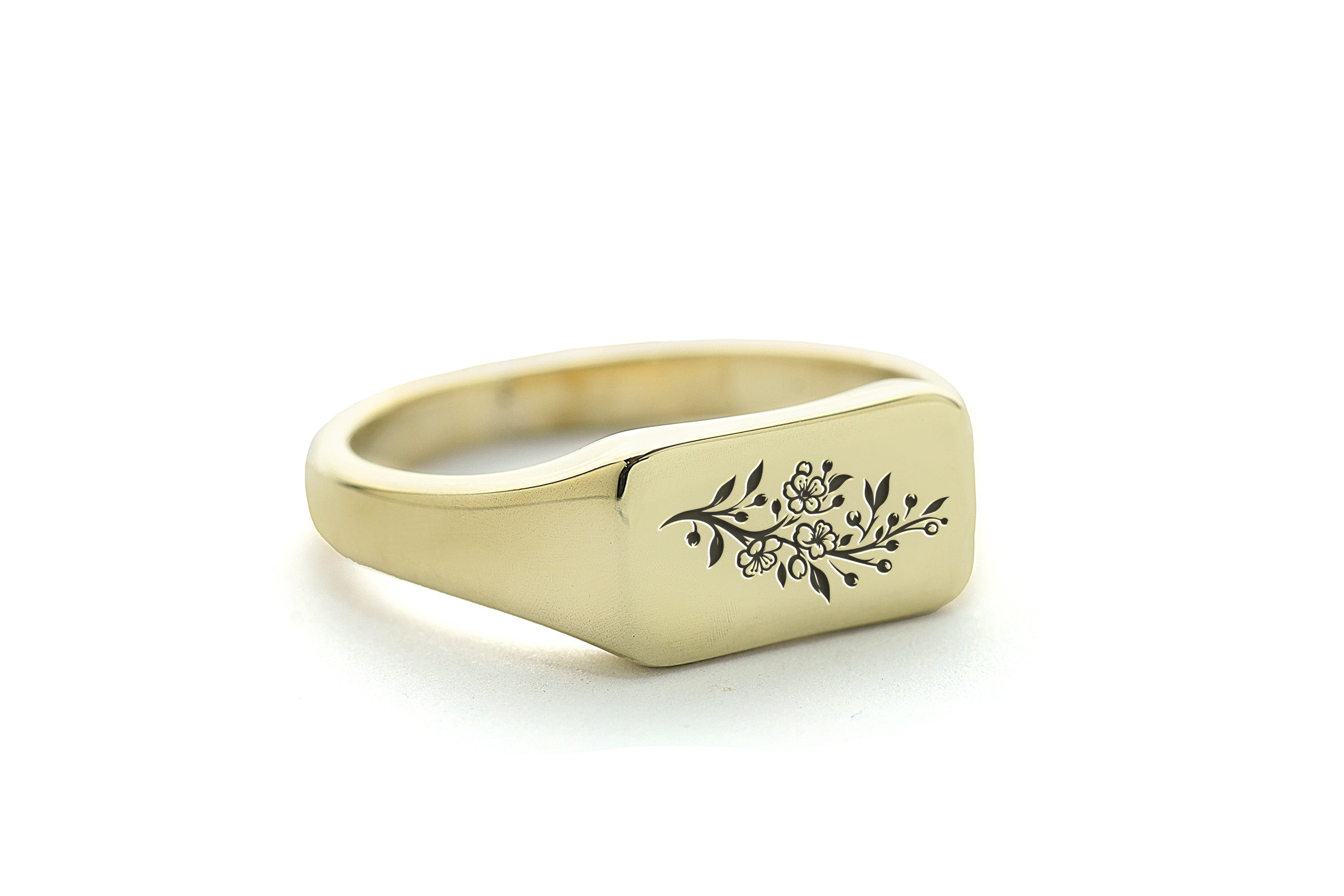 Cherry Blossom Signet Ring