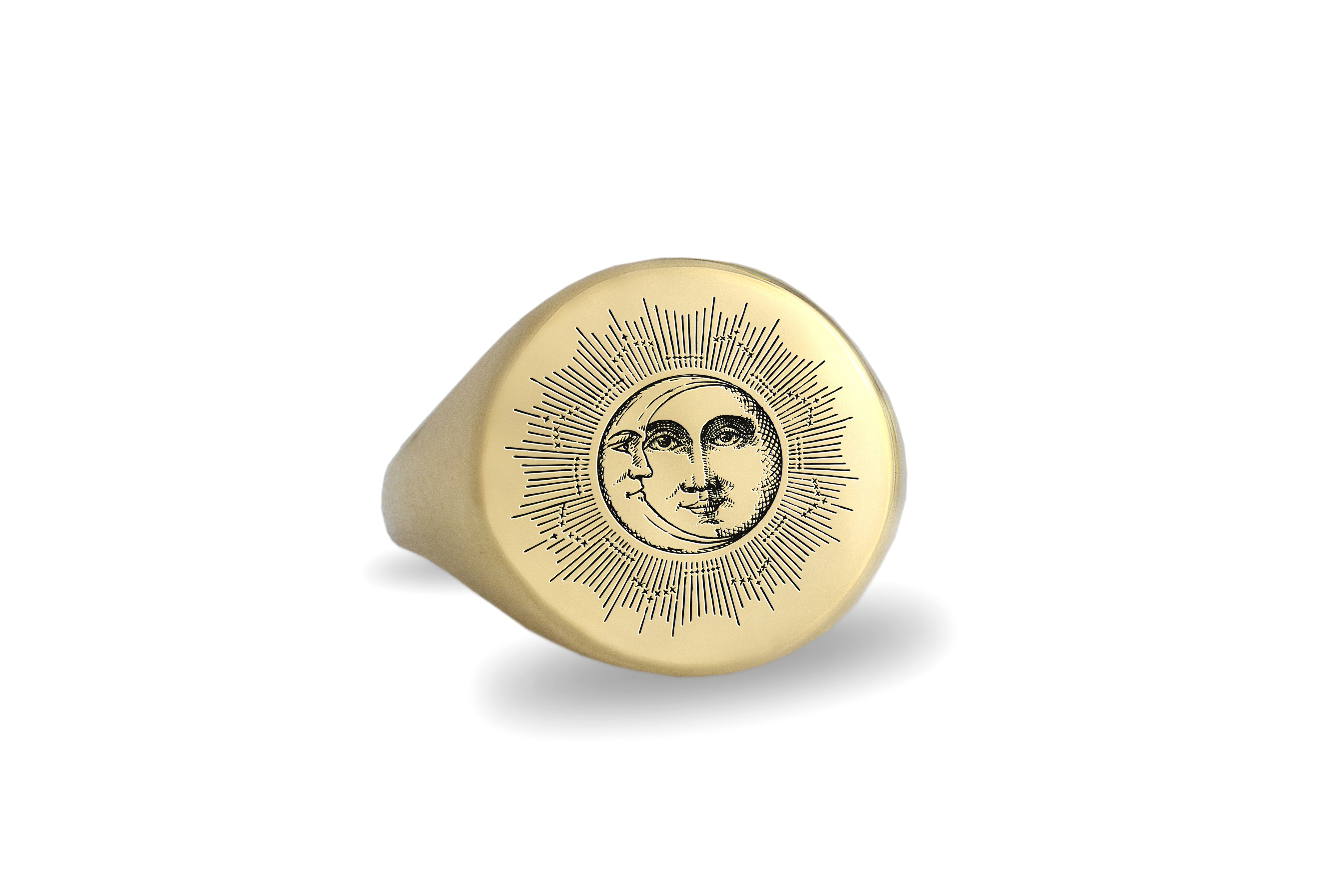 Moon And Sun Signet Ring