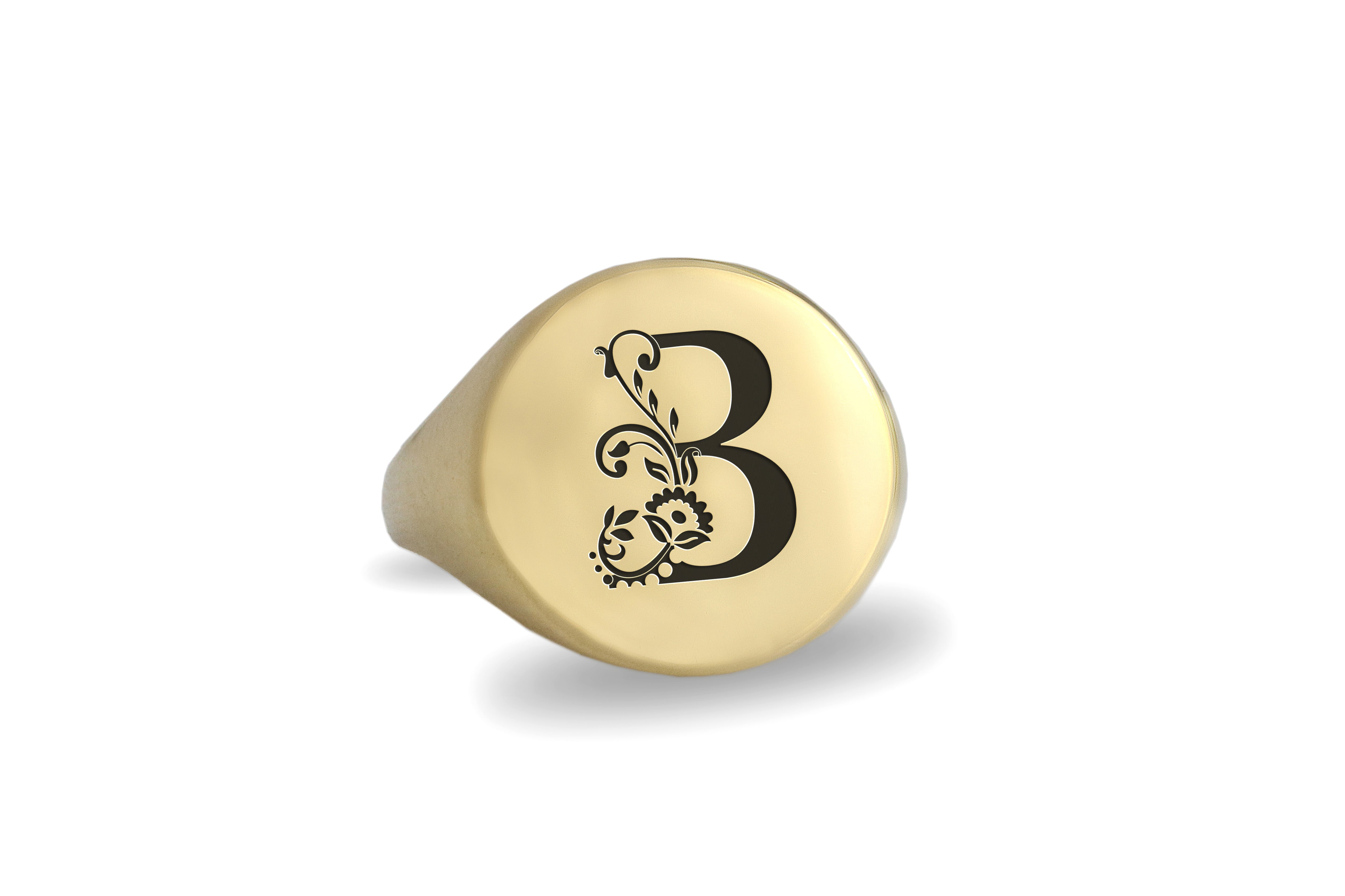 Personalized Name Initial Signet Ring