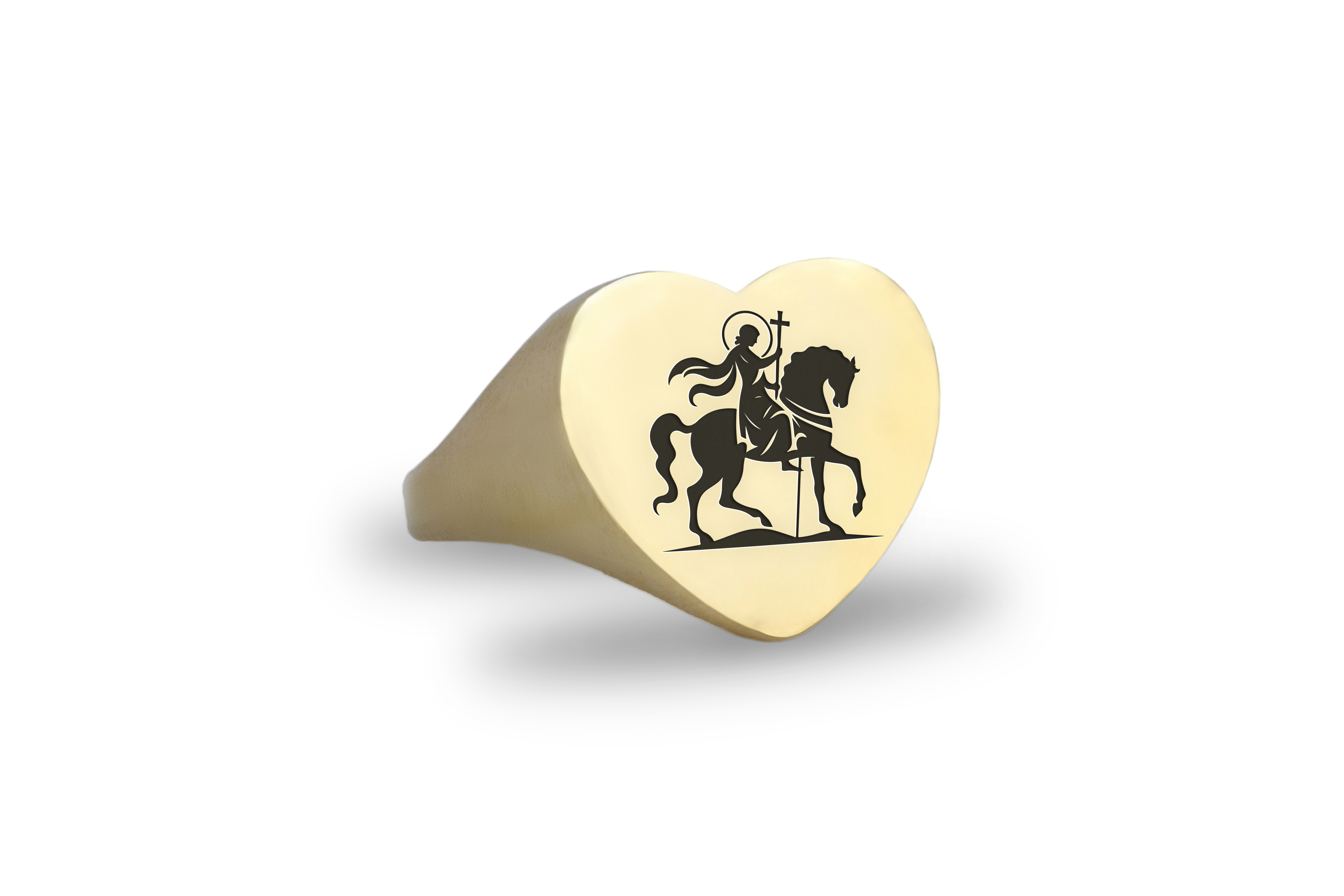 Engraved Saint George Ring