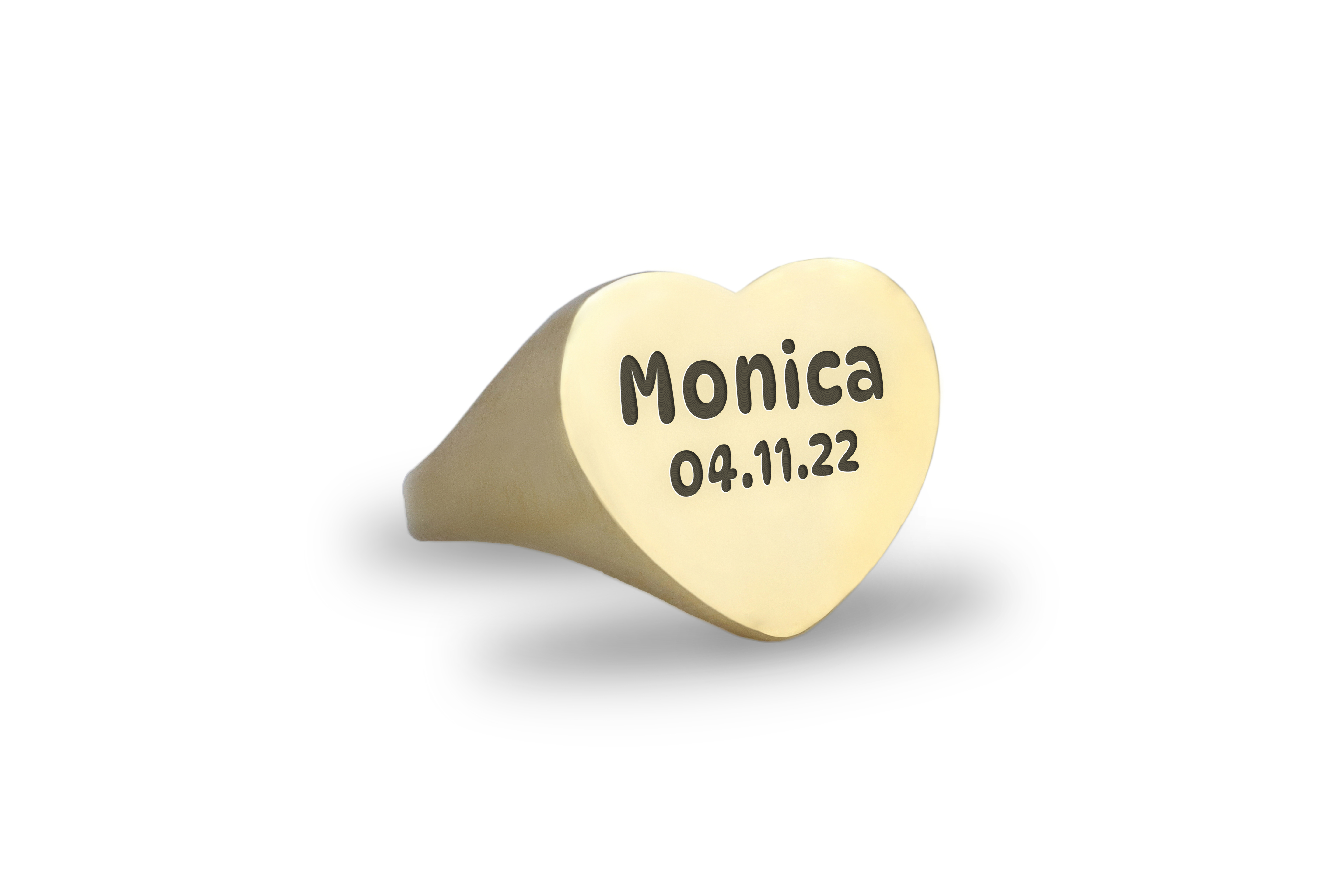 Name And Date Gold Ring