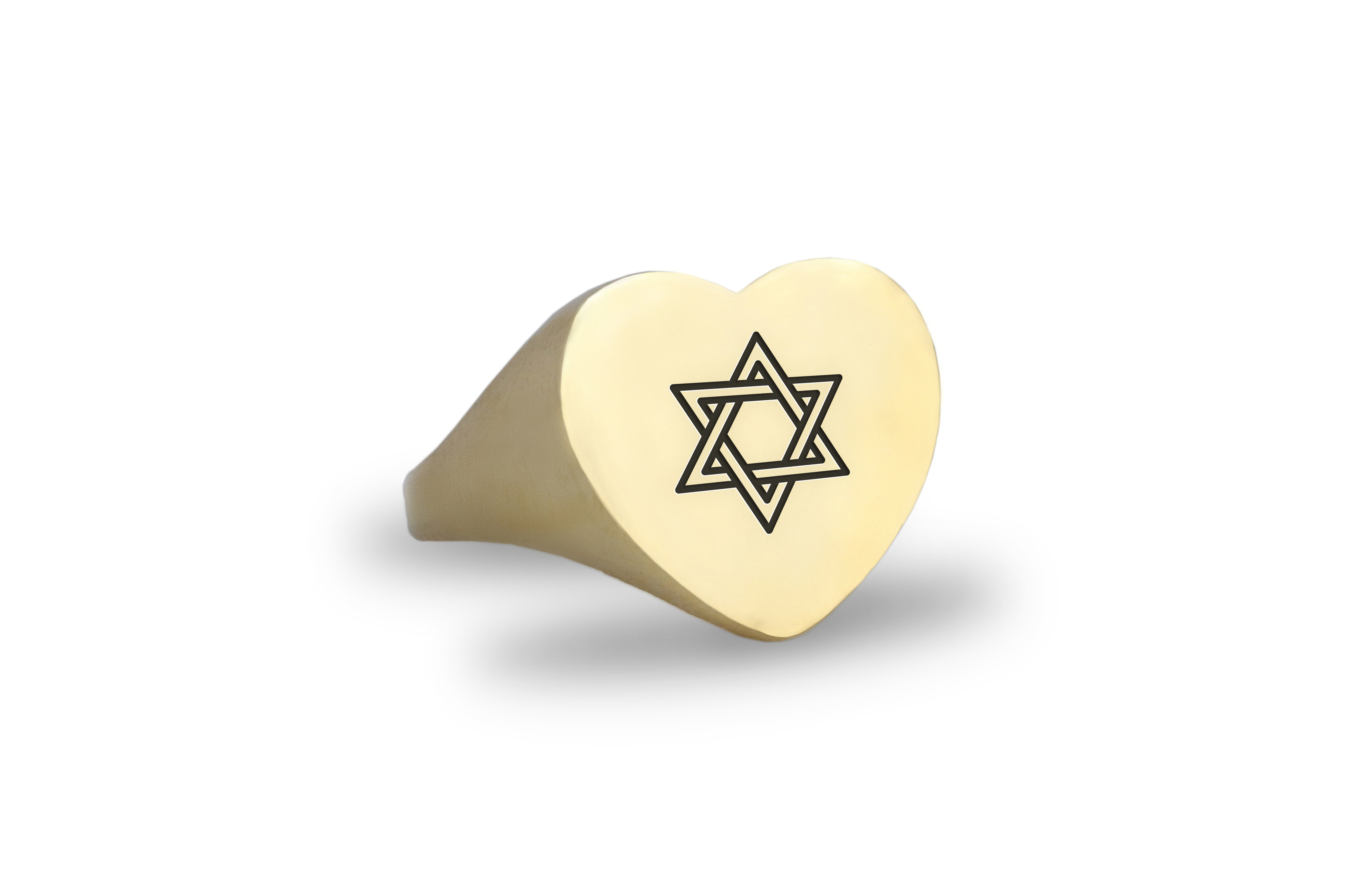 Heart Star Of David Ring