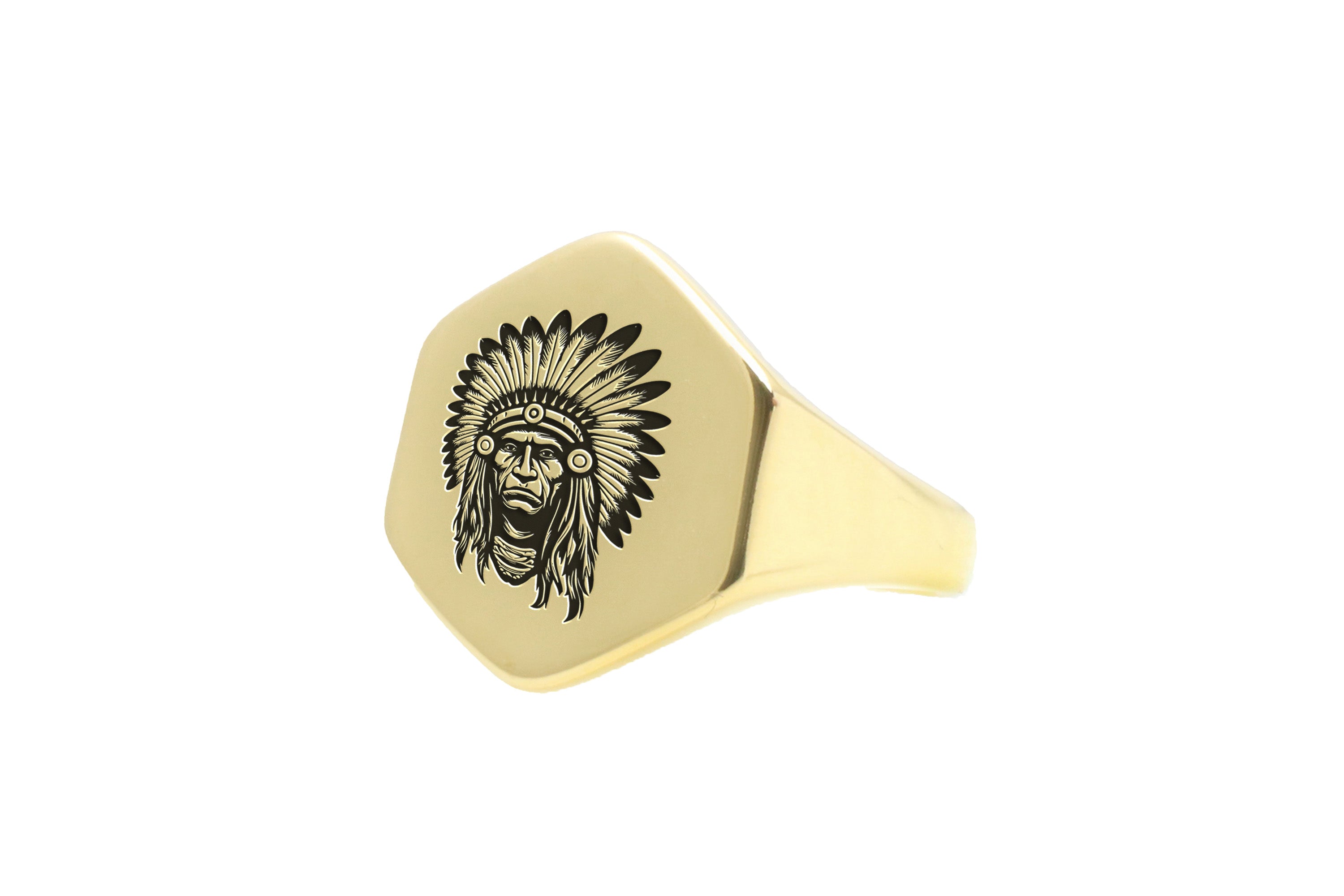 Indian Chief Engraved Ring