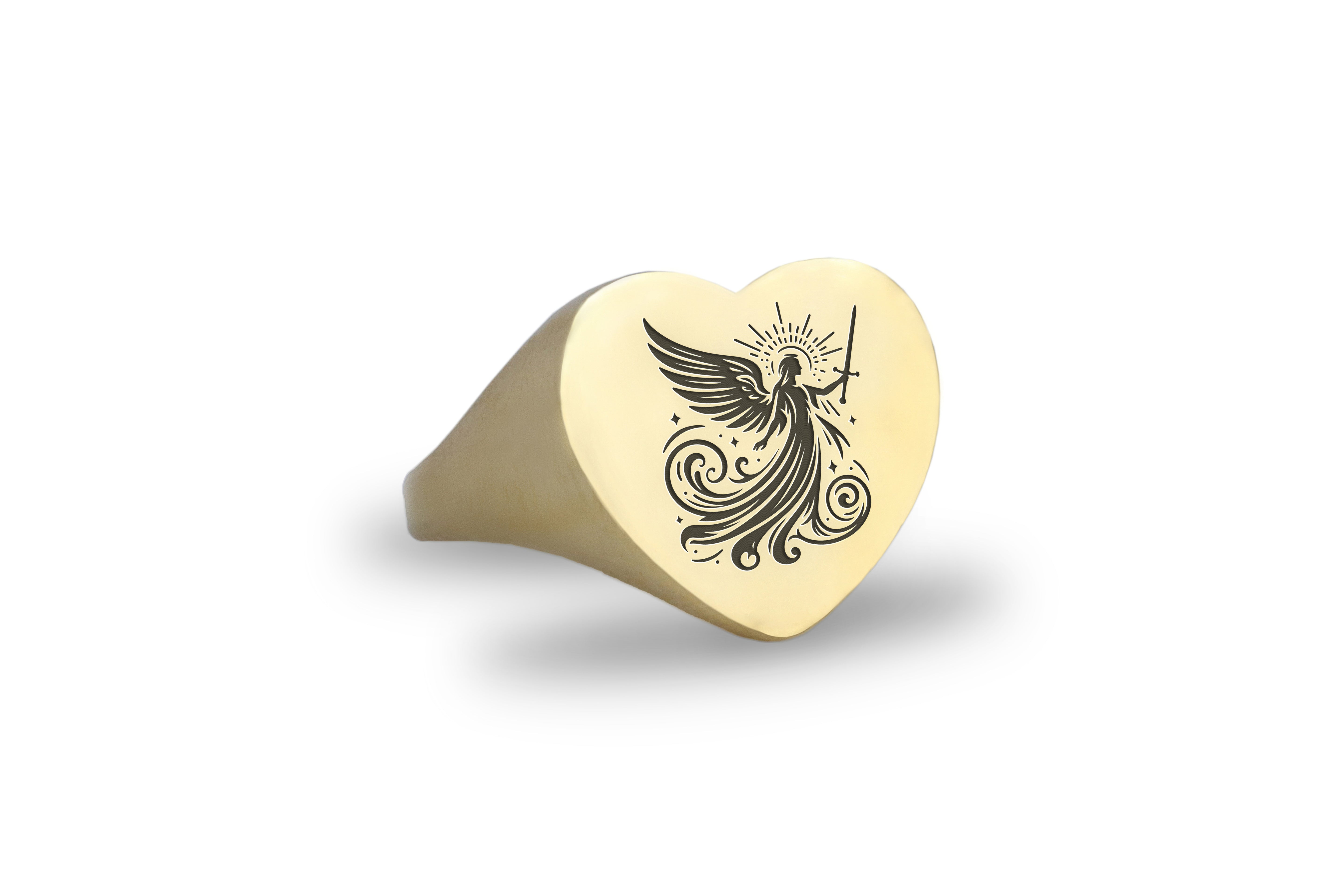 Heart Shaped Angel Ring