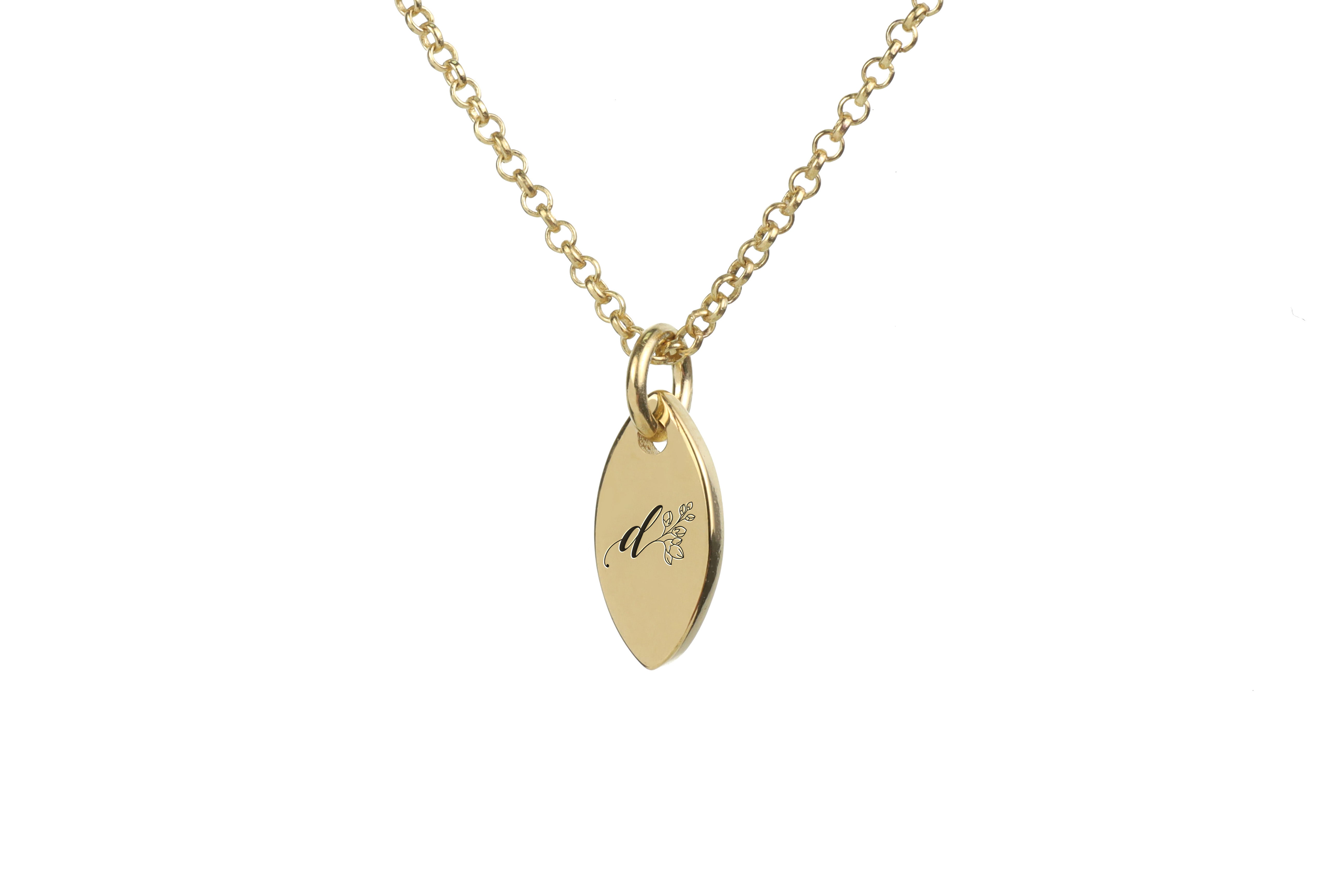 14k Gold Initial Necklace