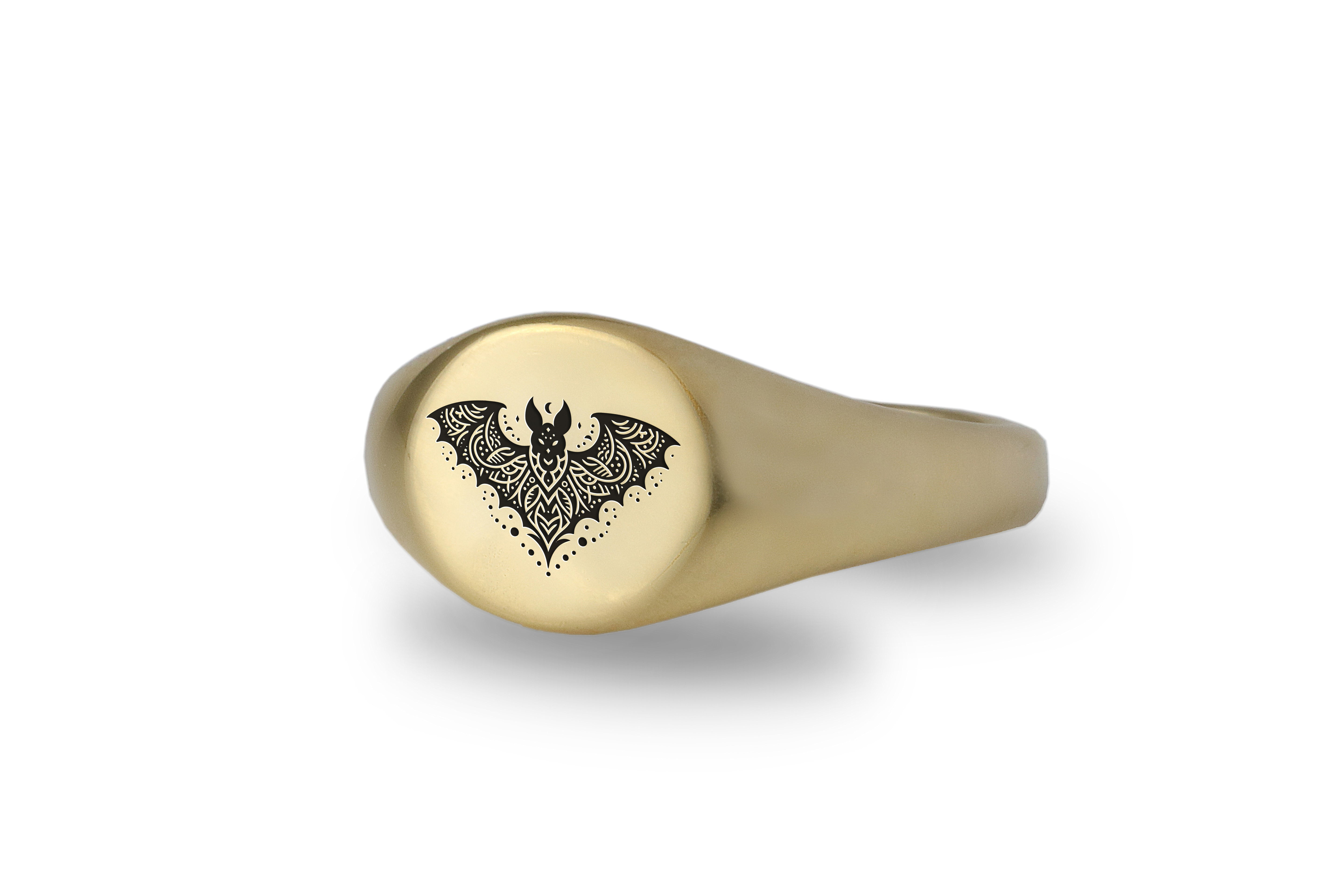 Engraved Bat Ring