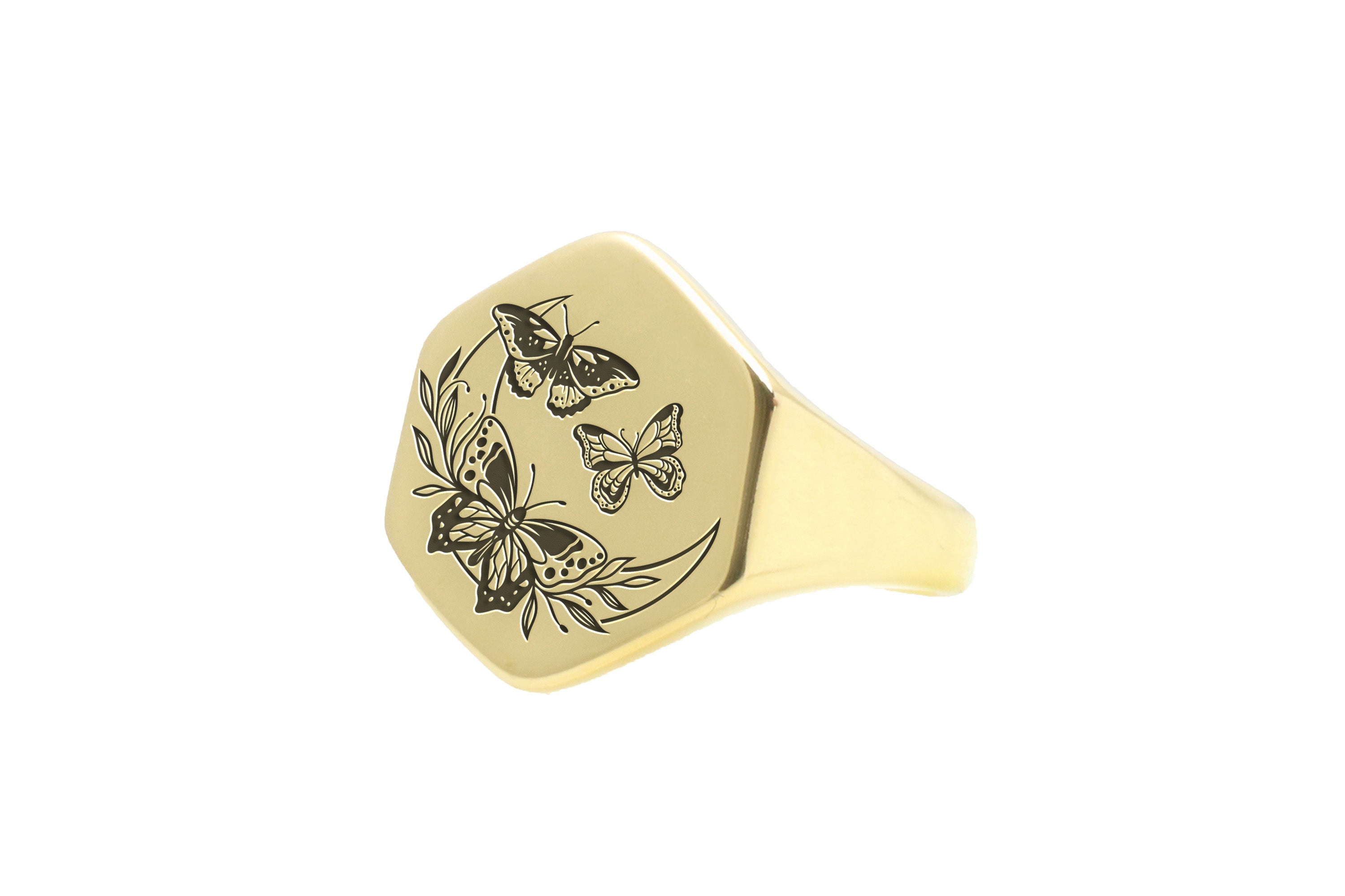 Flowered Butterfly Ring