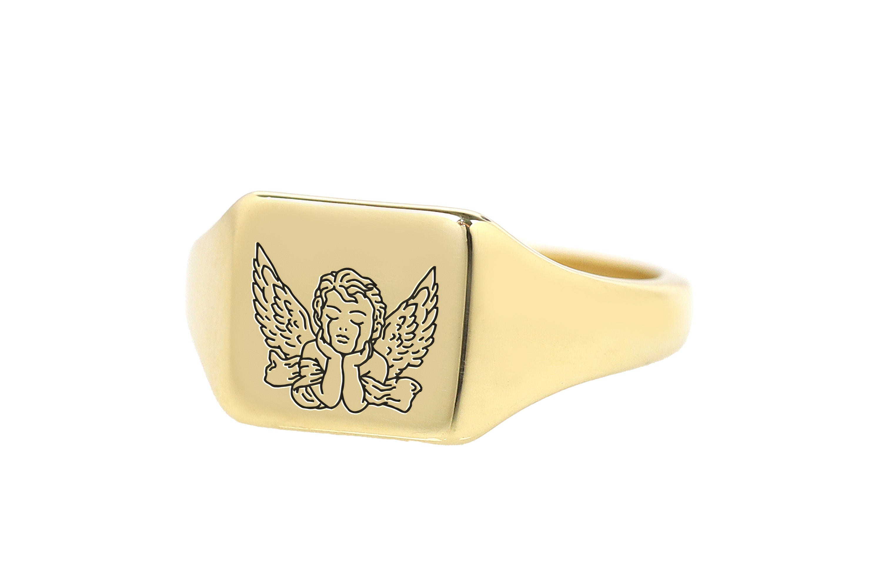 Engraved Cute Cupid Ring