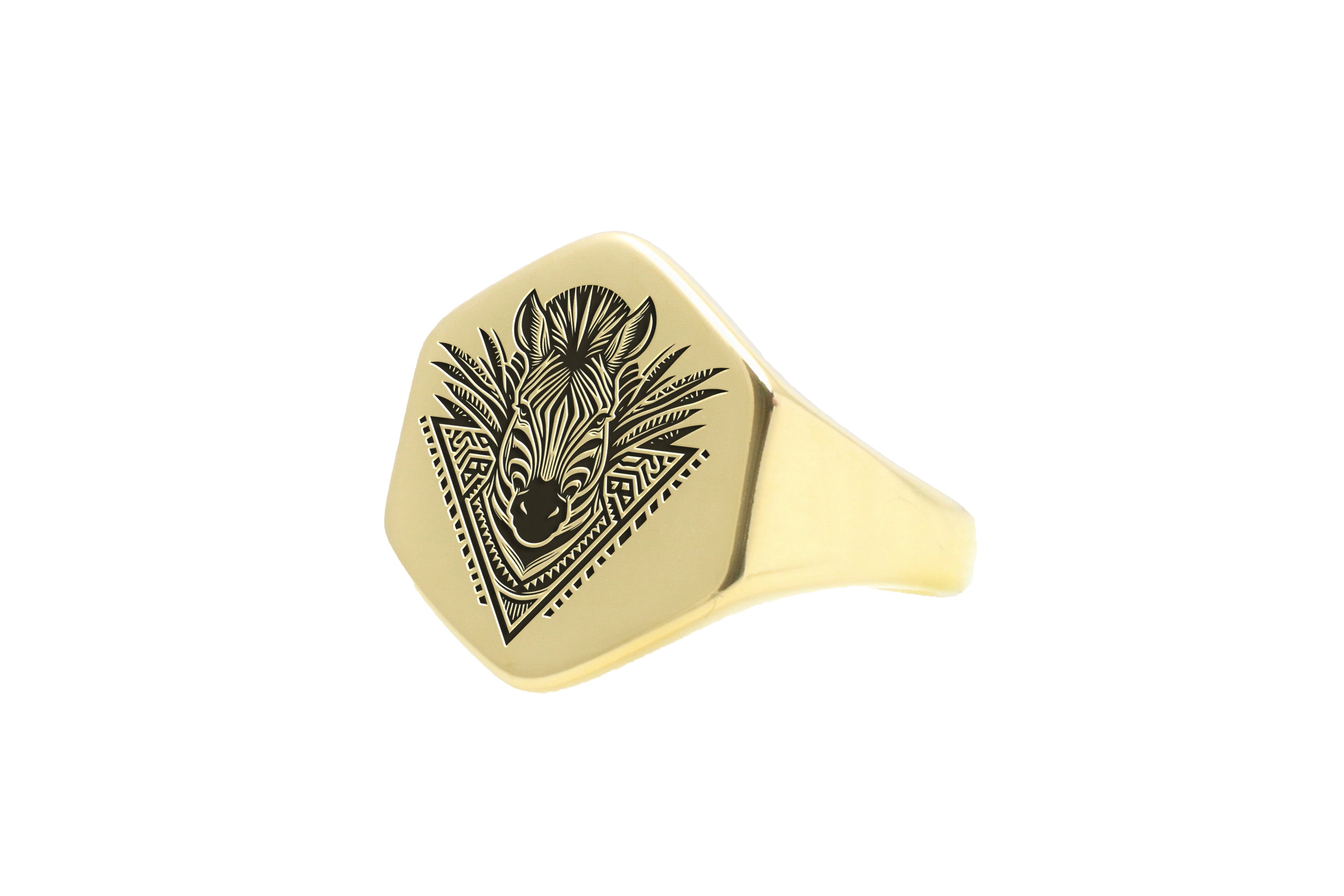 Custom Zebra Signet Ring