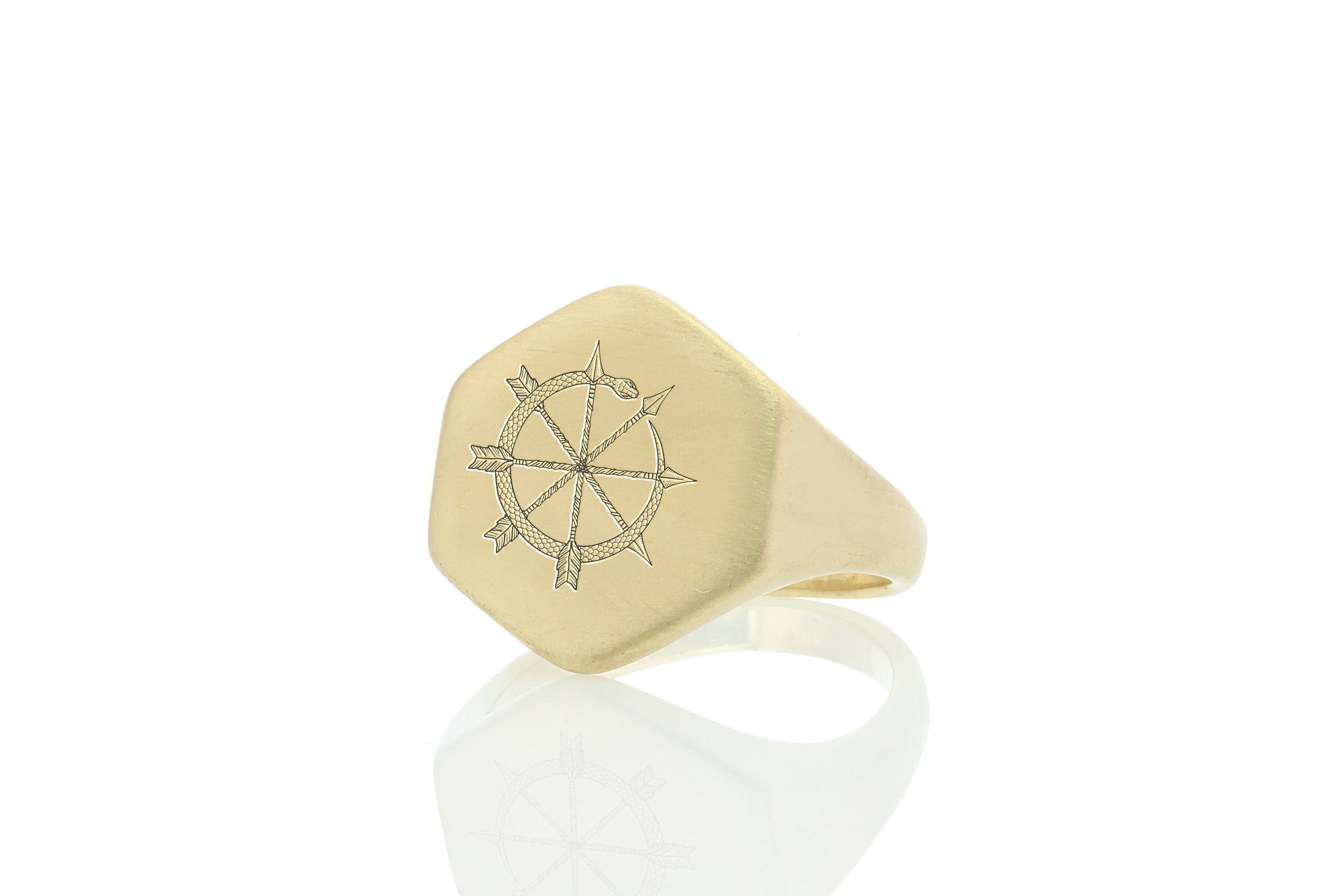 Serpent Arrow Signet Ring