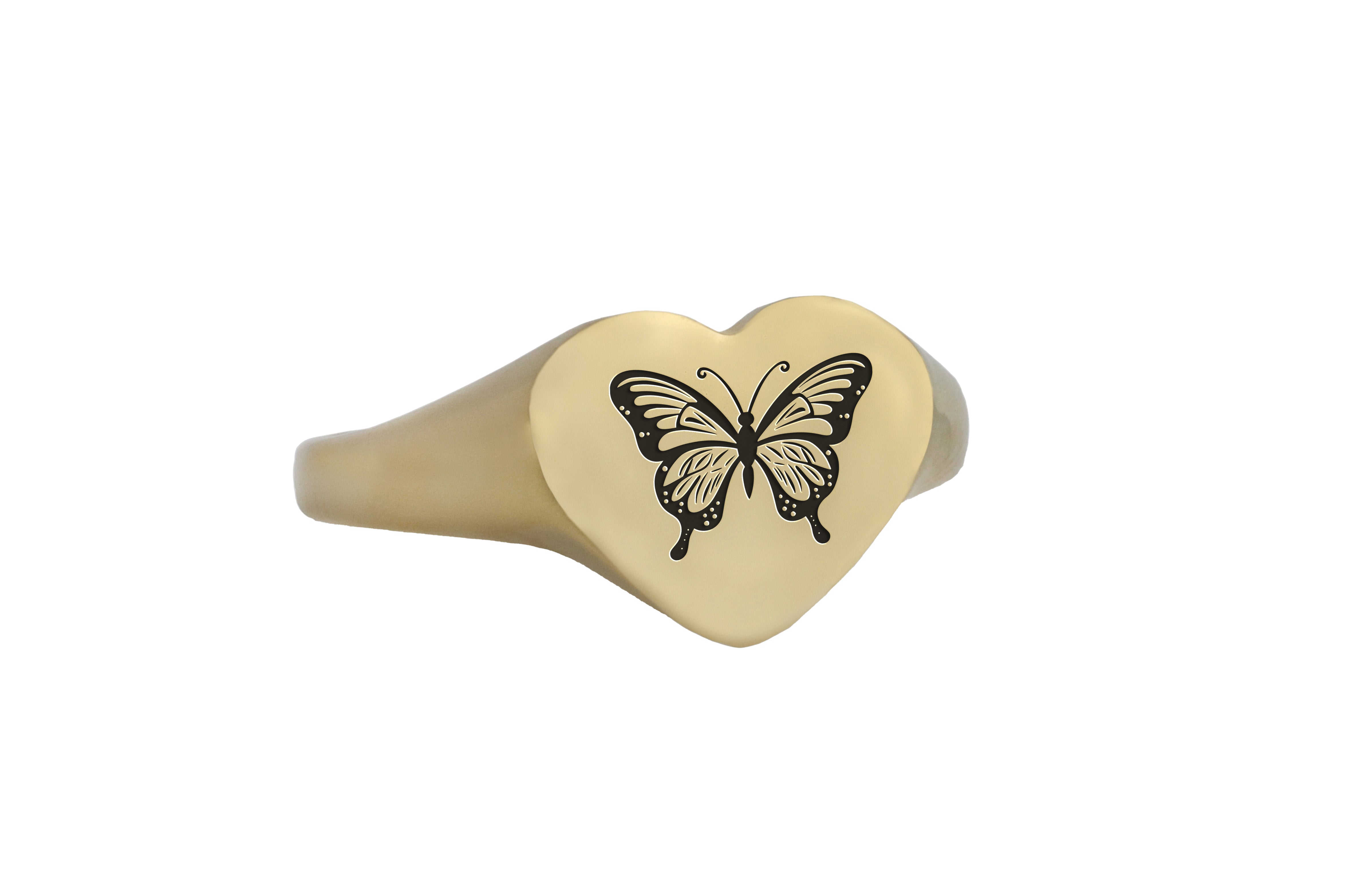 Engraved Butterfly Ring