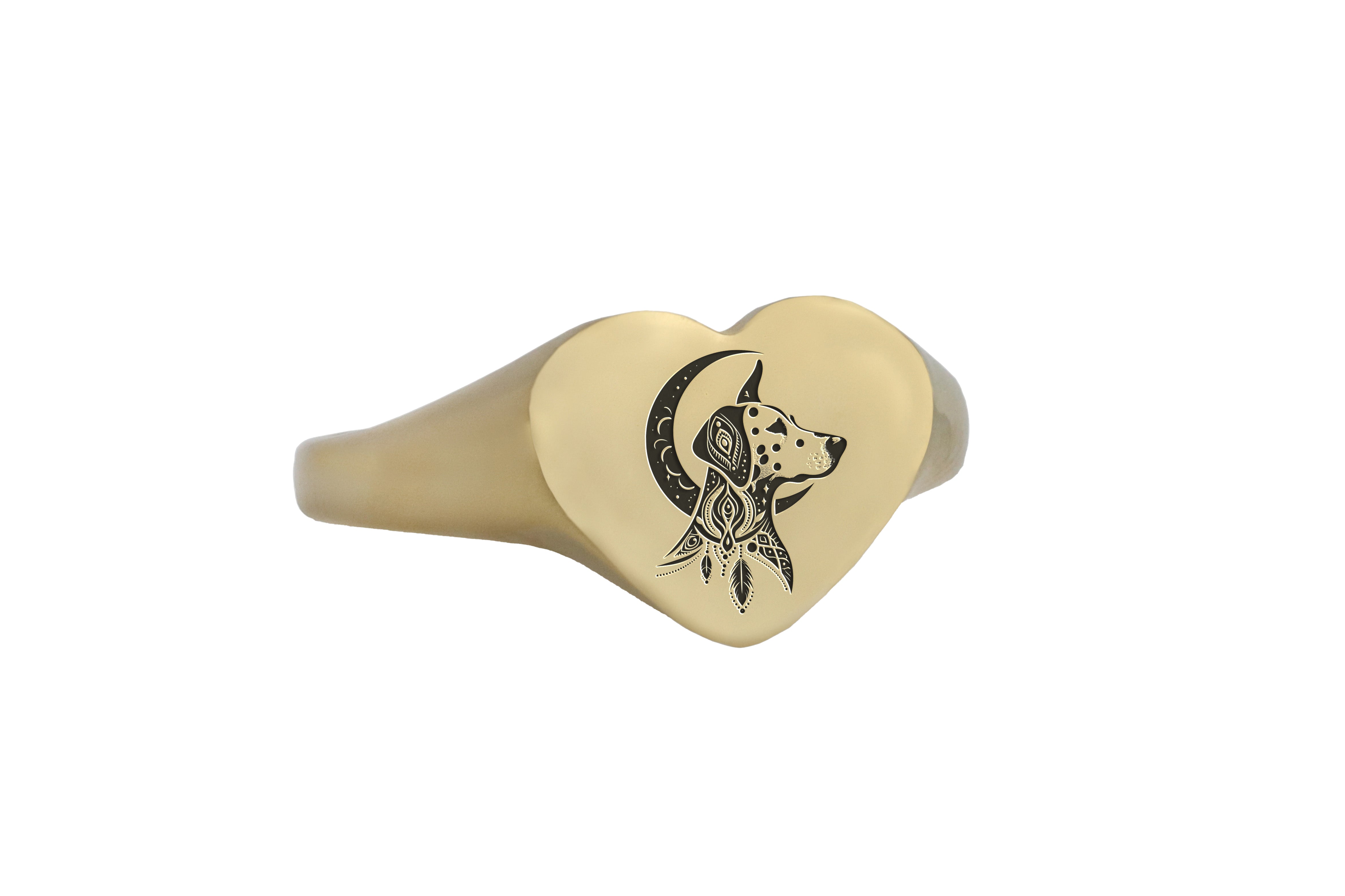 Dalmatian Dog Signet Ring
