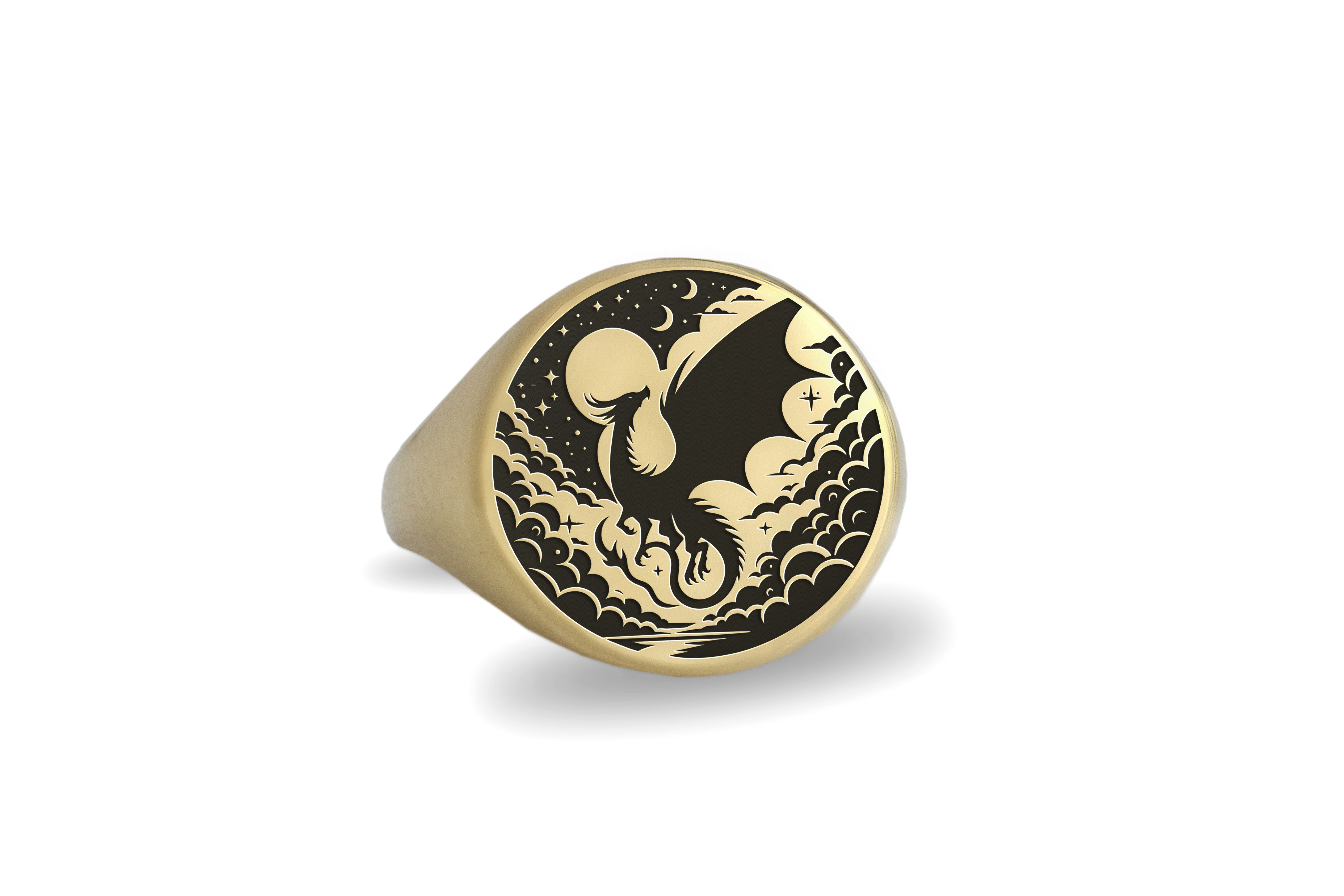 24k Gold Dragon Ring