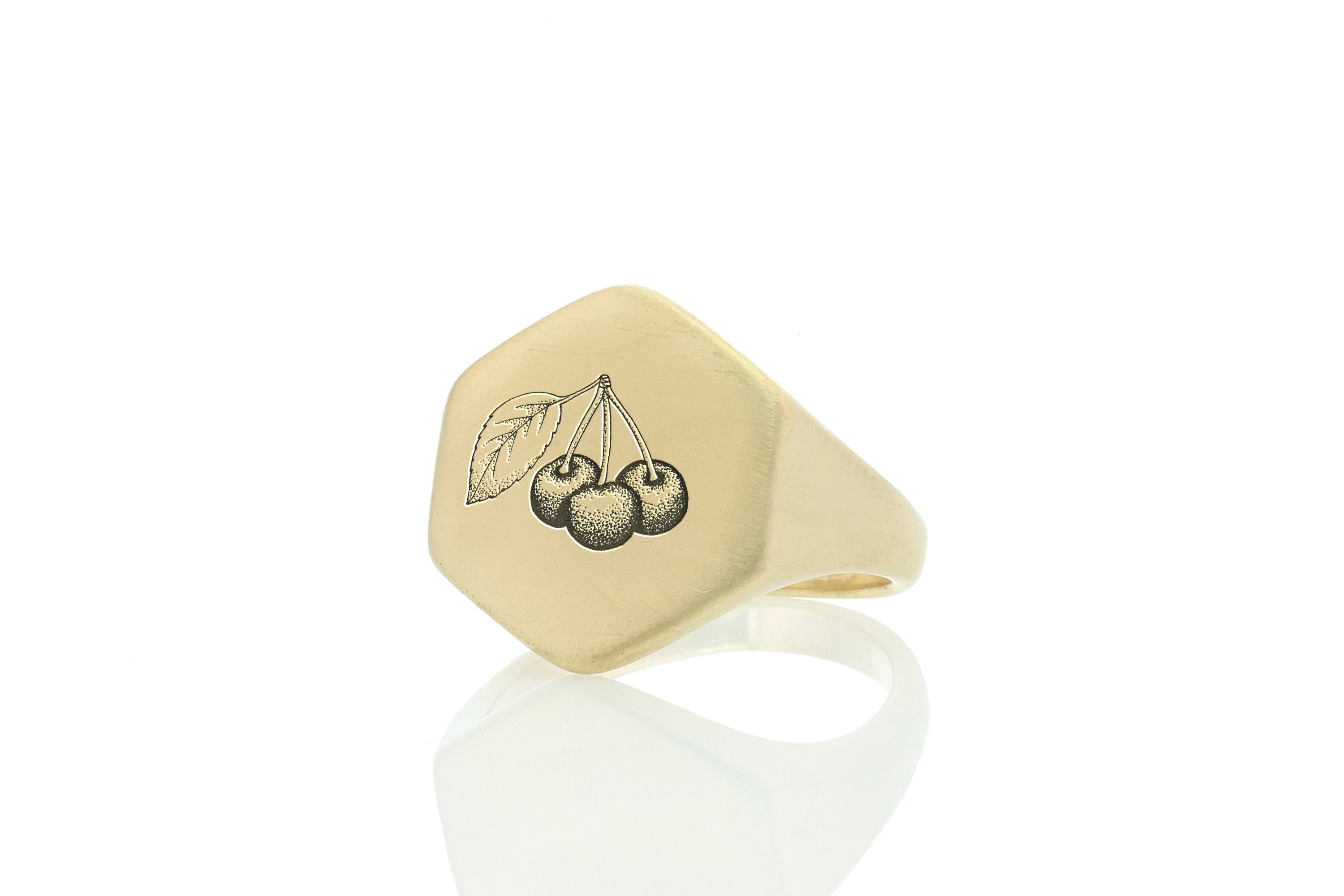 14k Gold Cherry Ring