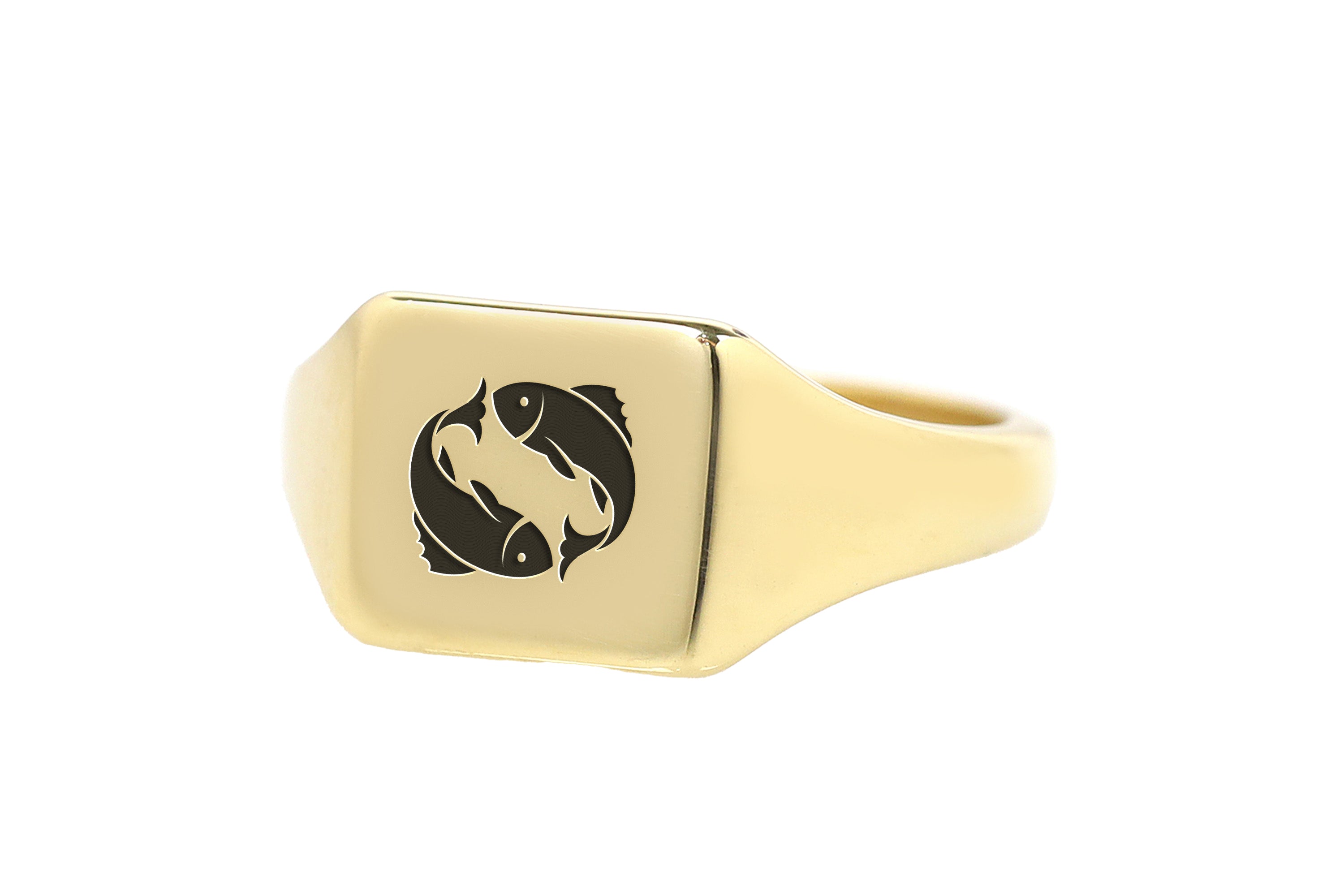 Pisces Delicate Signet Ring