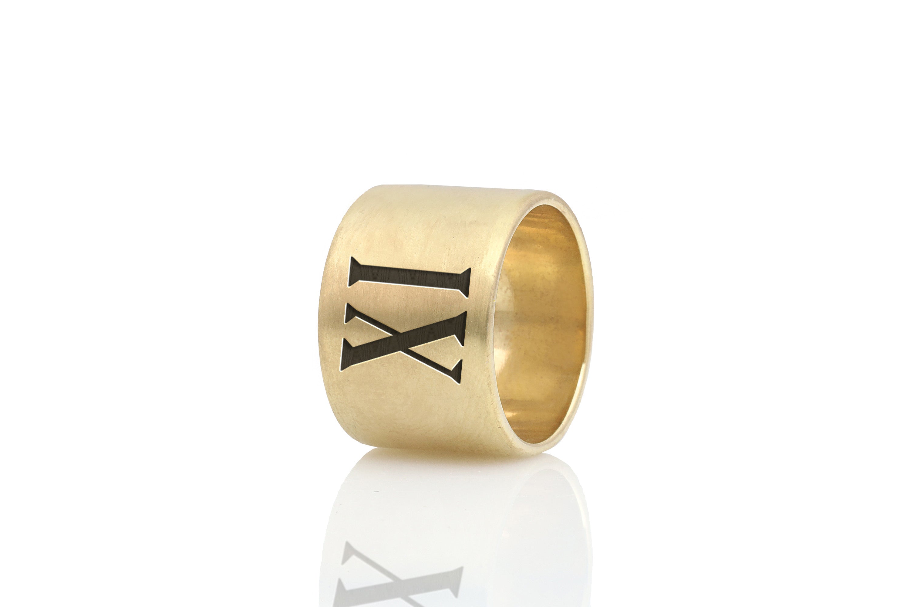 Latin Numbers Engraved Ring