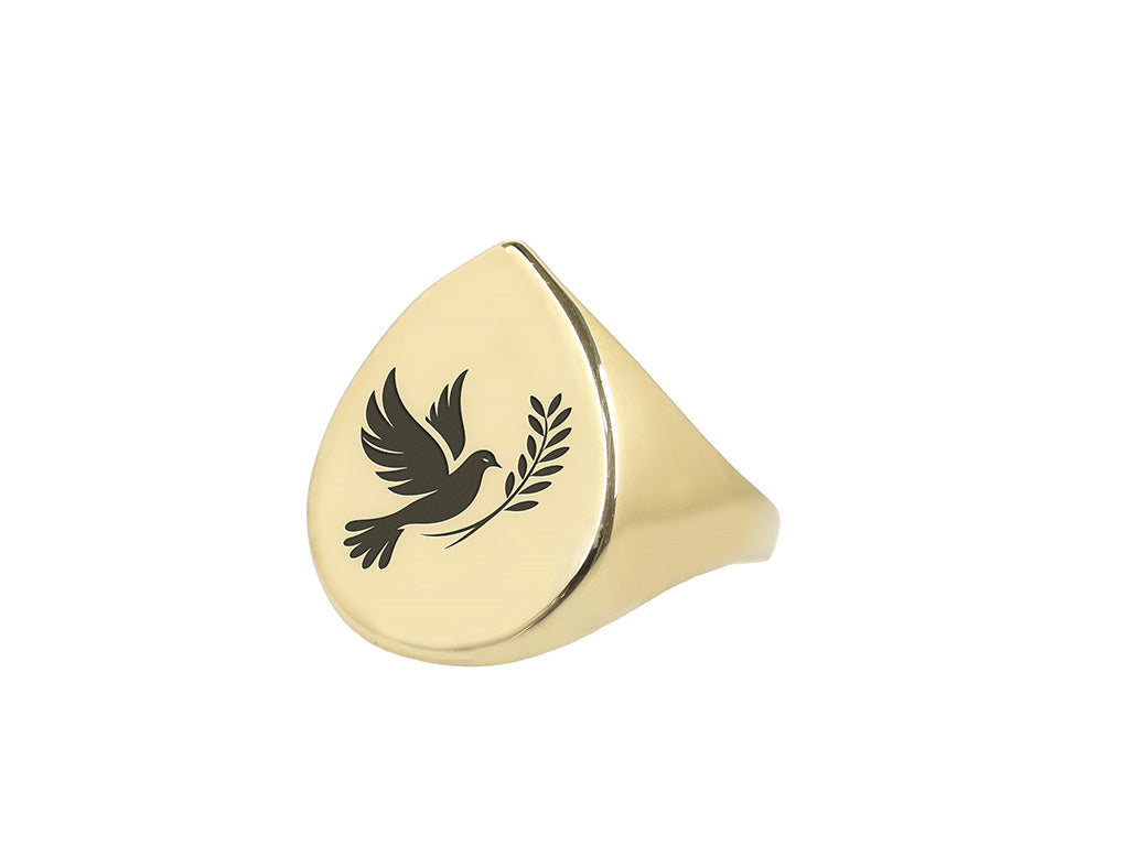 14k Gold Pigeon Ring