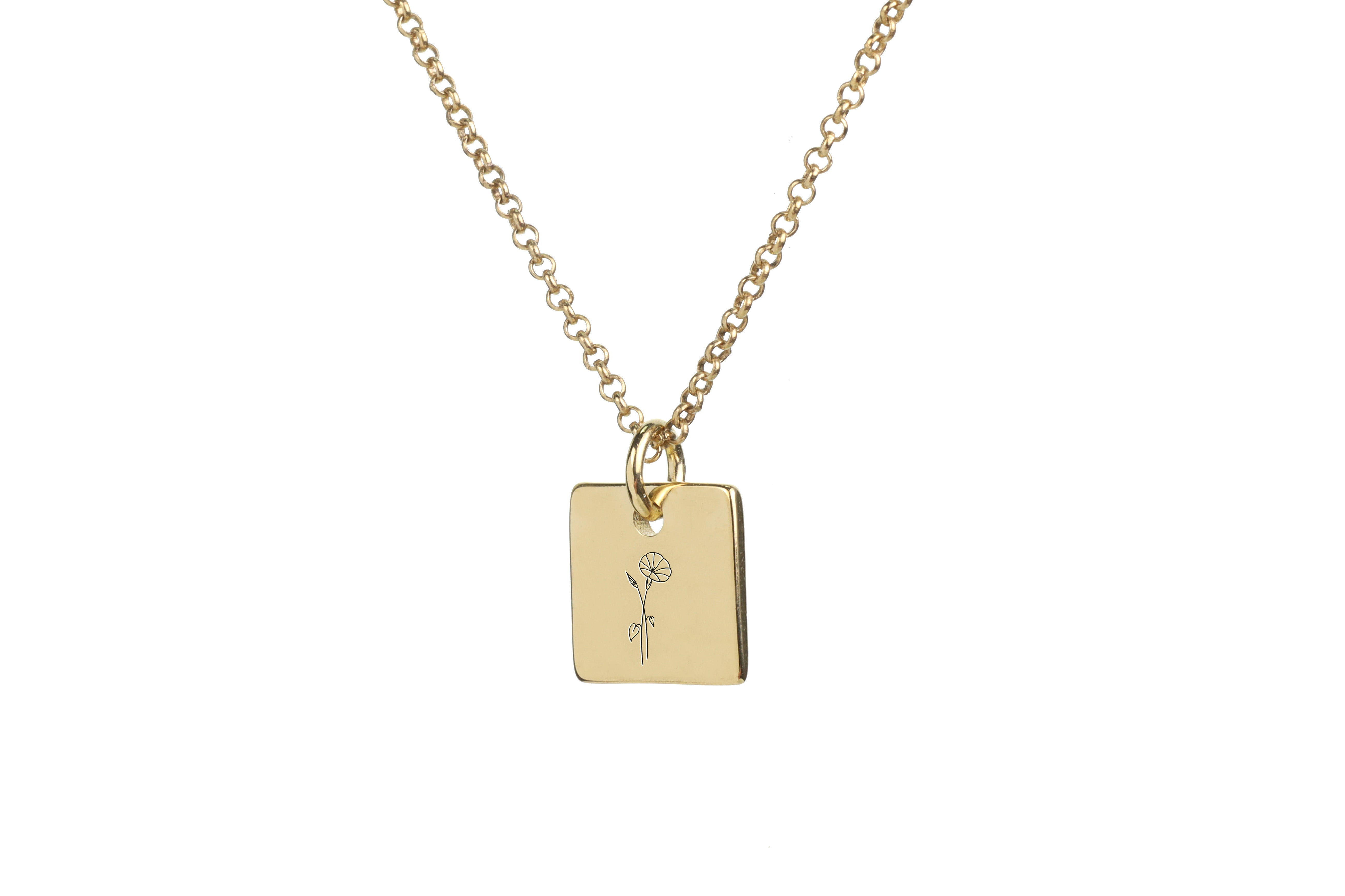 September Birth Month Engraved Necklace