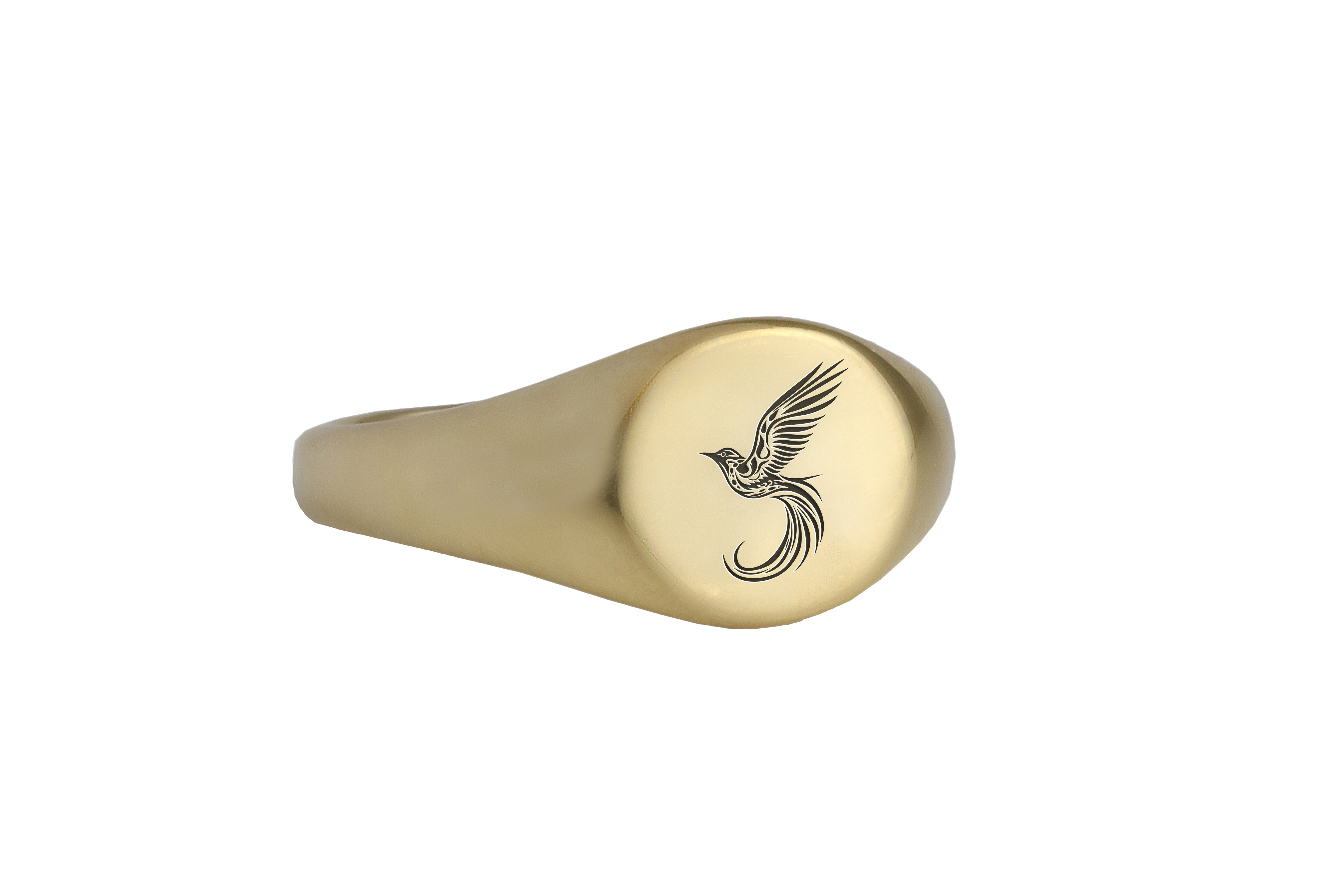 14k Gold Bird Signet Ring