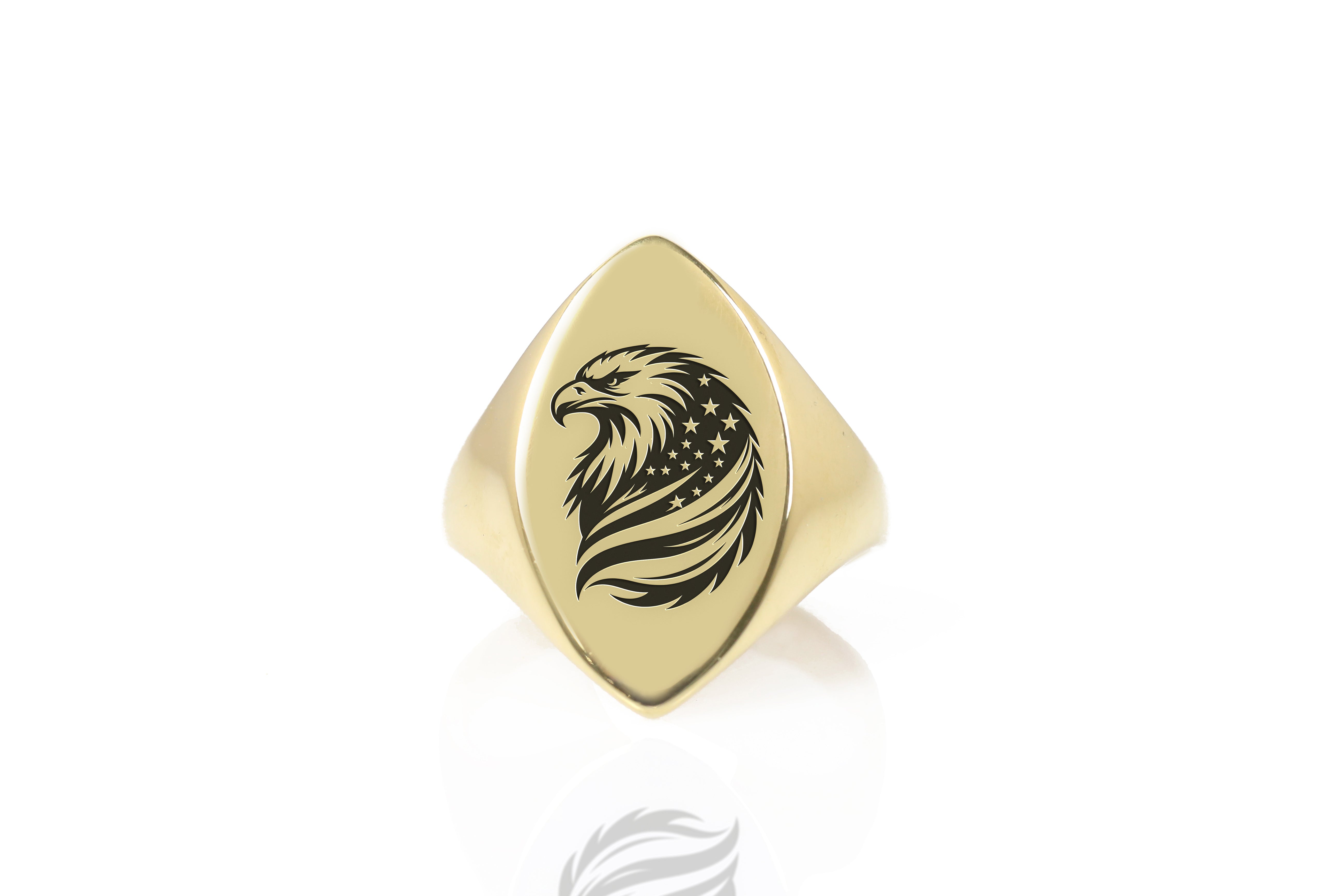 4th Of July Gold Signet Ring
