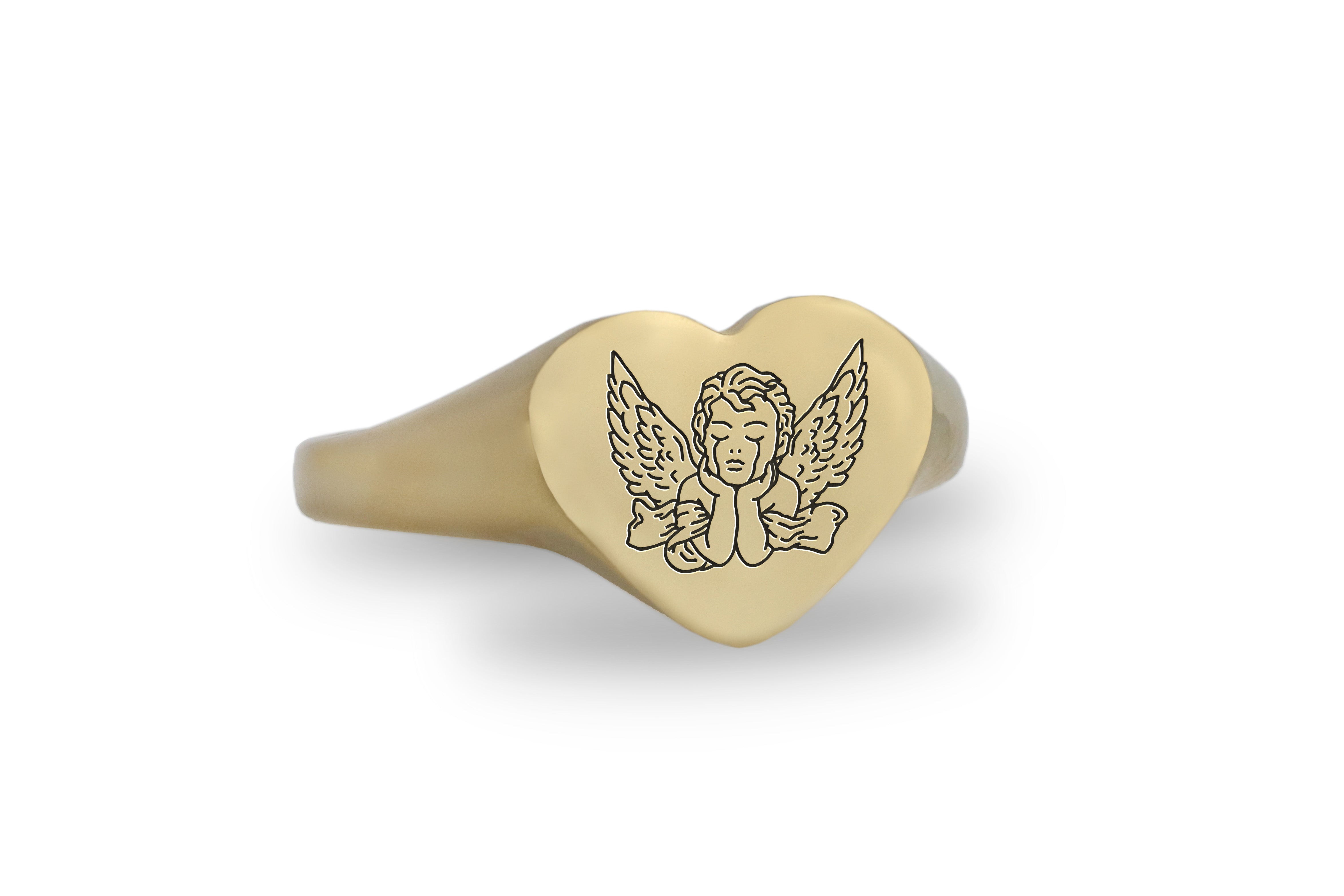 Crying Cupid Signet Ring