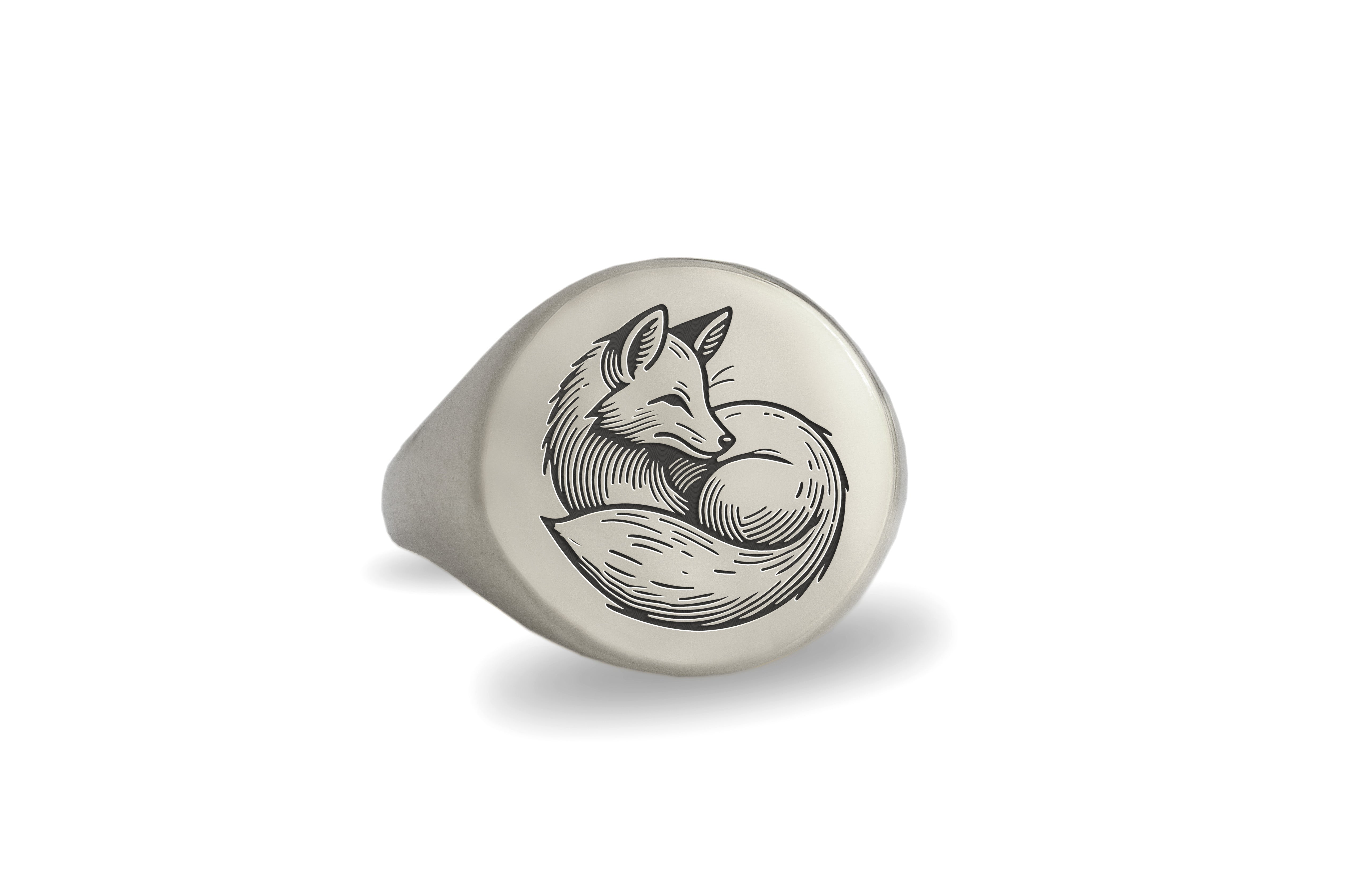 925 Sterling Silver Fox Ring