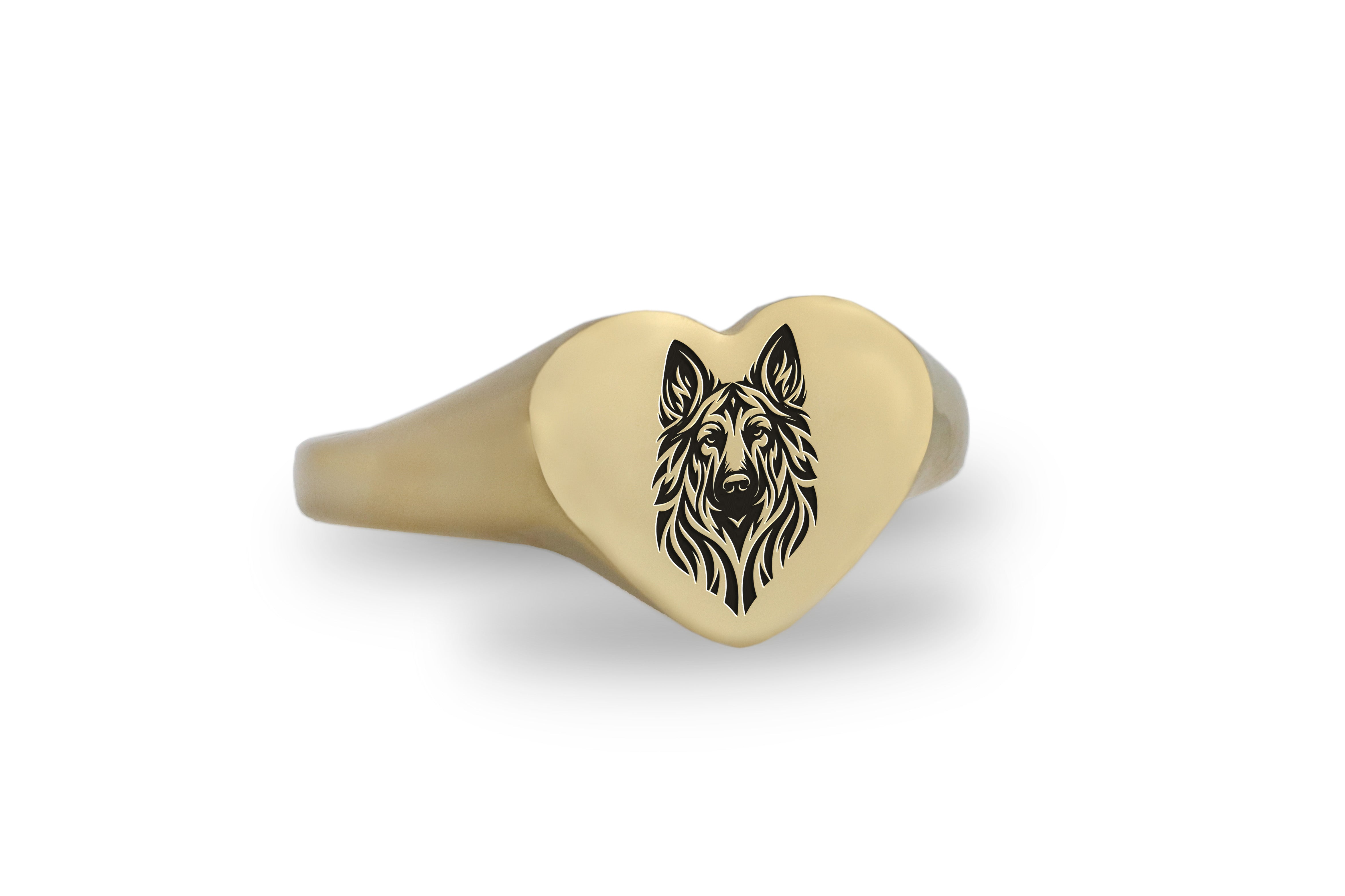German Shepard Signet Ring