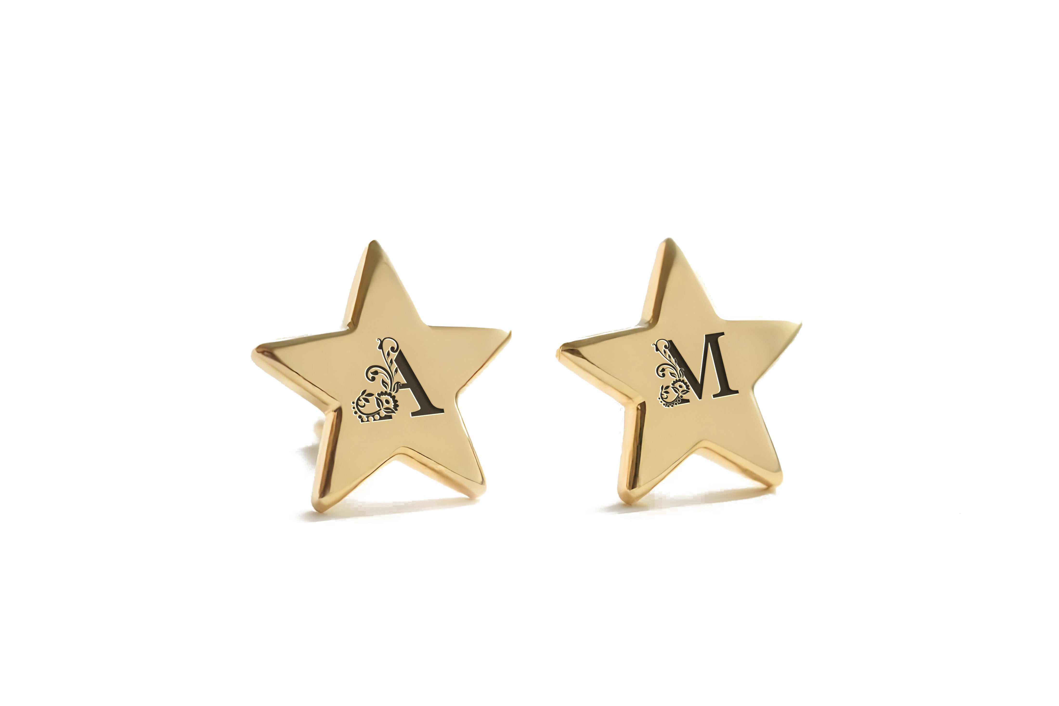 Custom Letter Stud Earrings