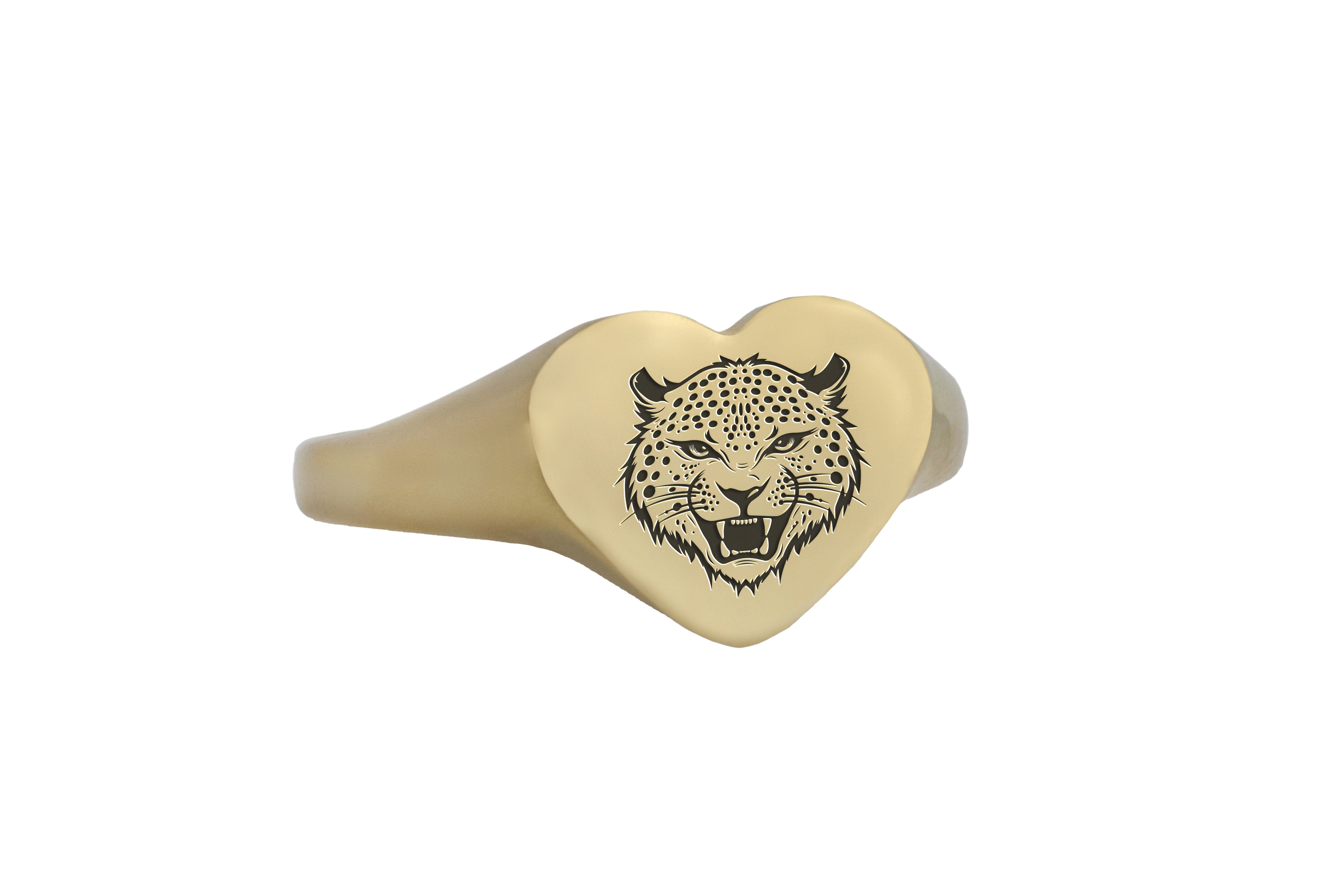 Cheetah Gold Signet Ring