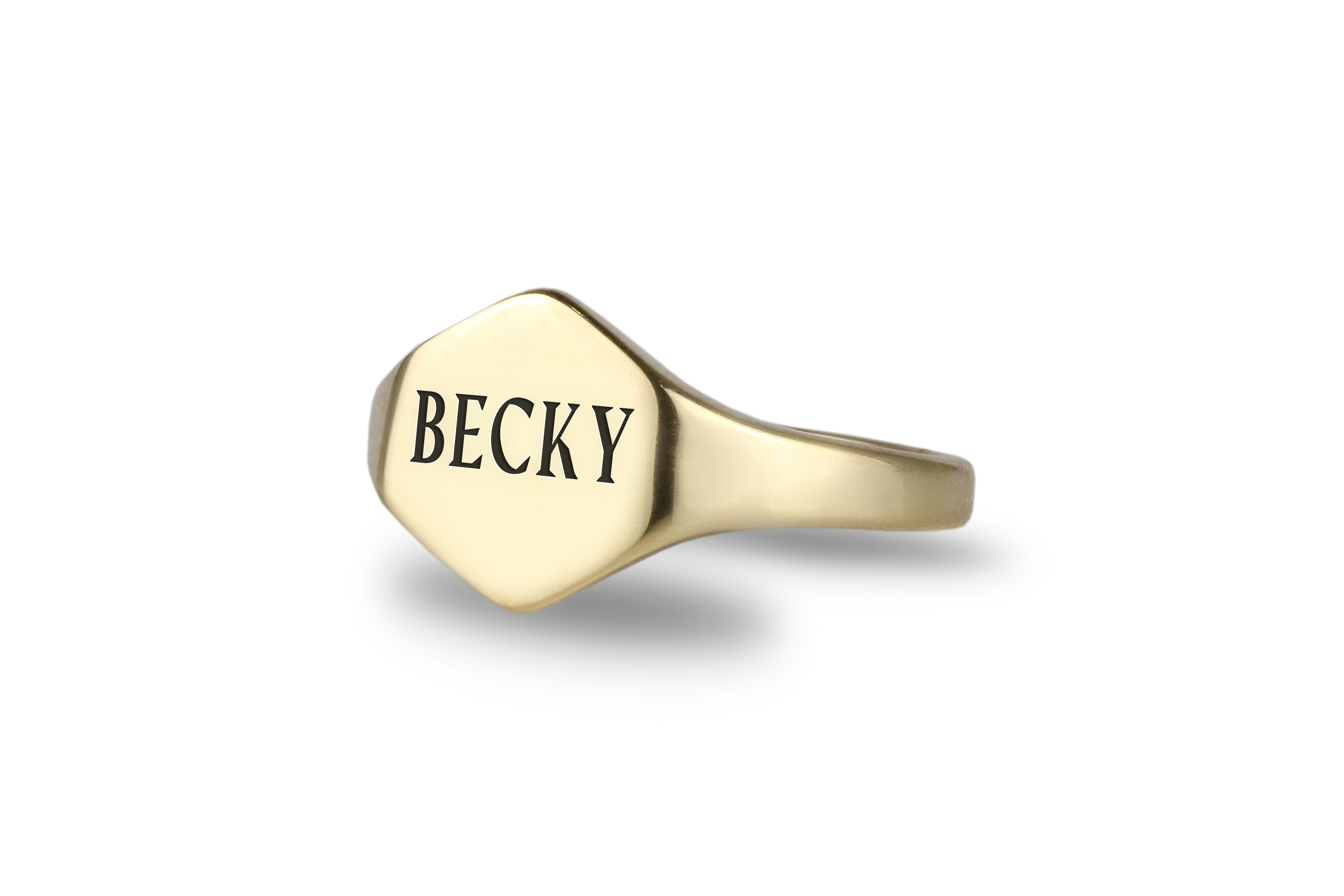 14k Gold Name Ring