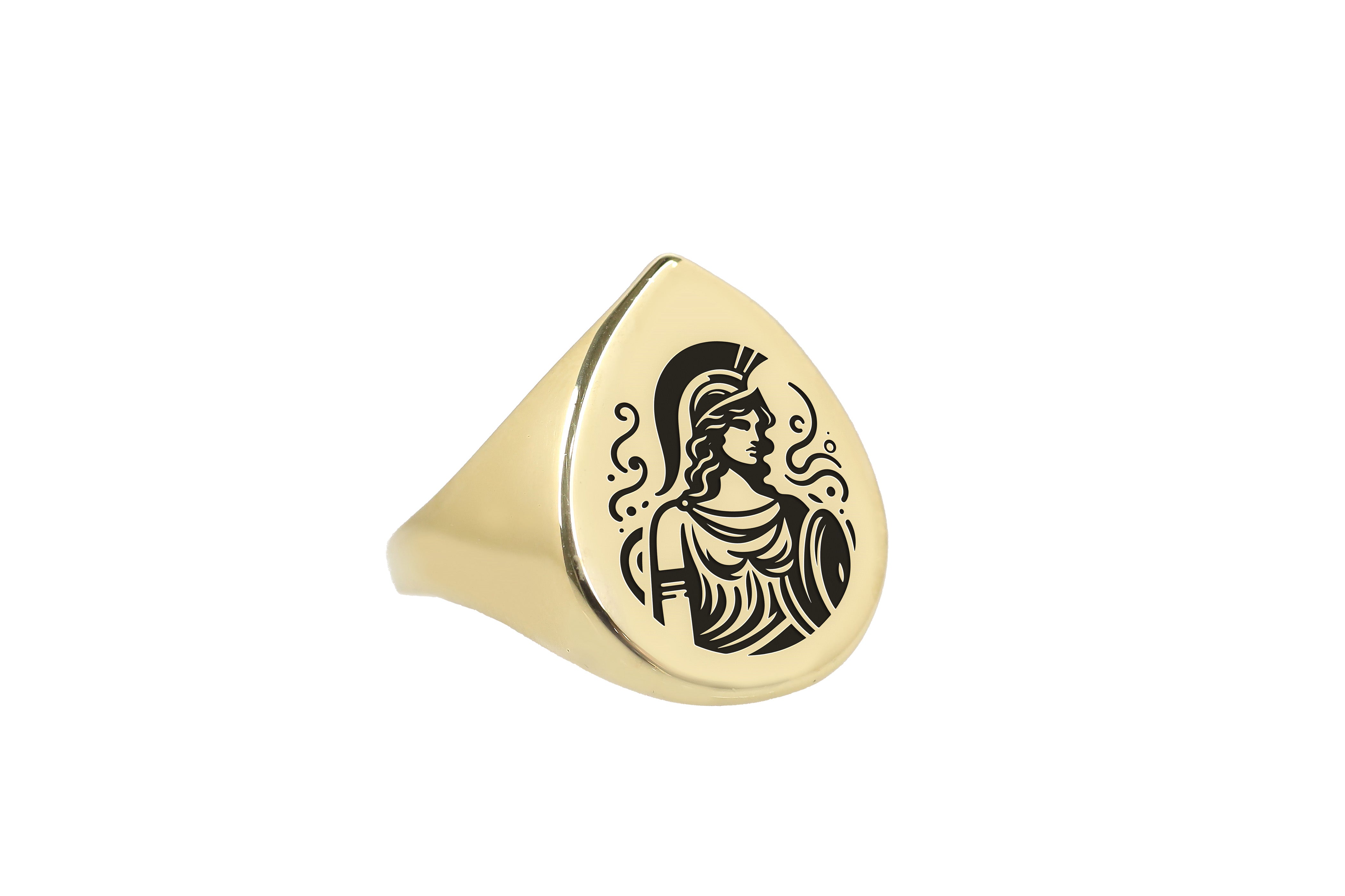 14k Gold Athena Signet Ring