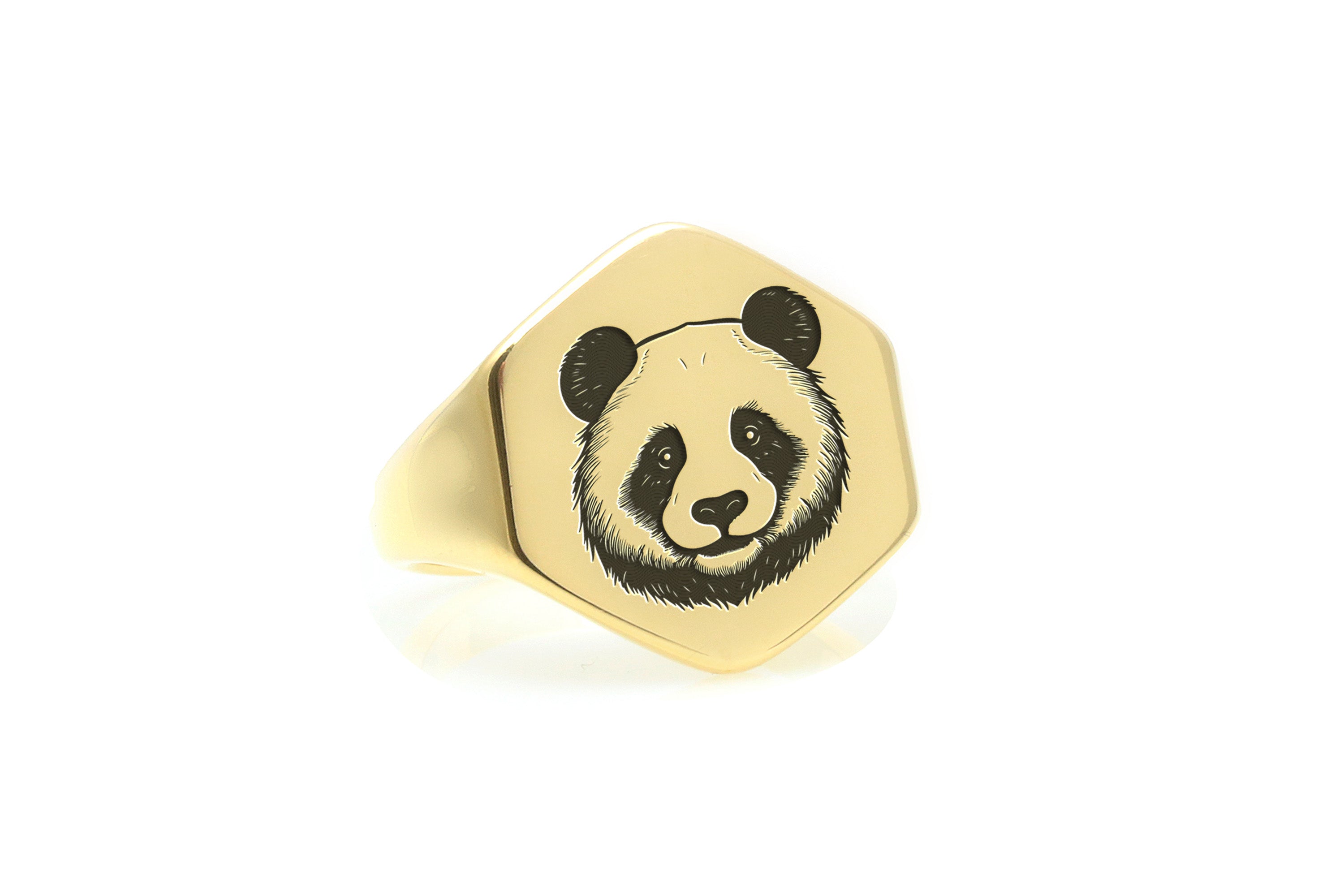 Gold Engraved Panda