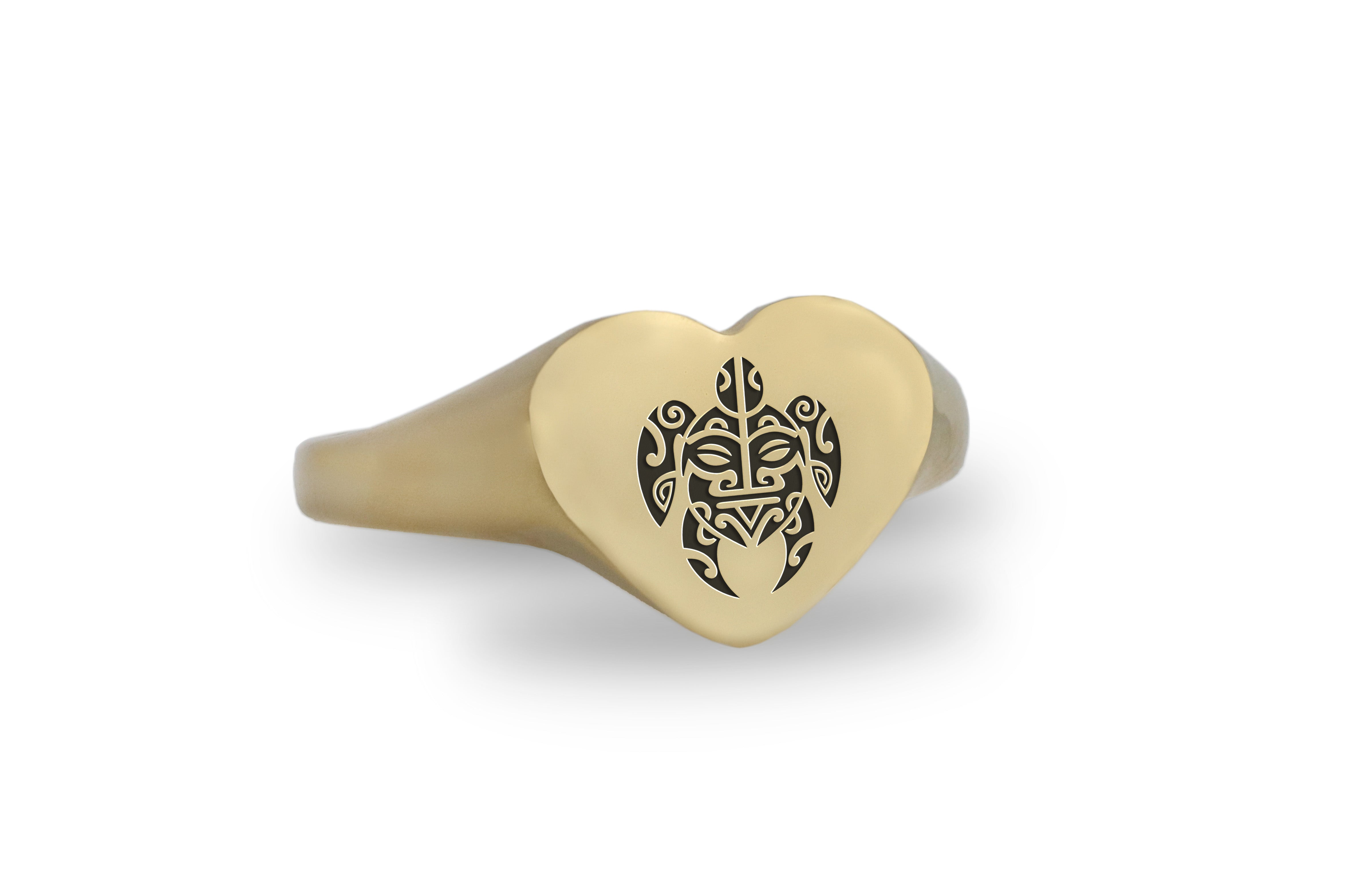 Gold Tribal Turtle Signet Ring