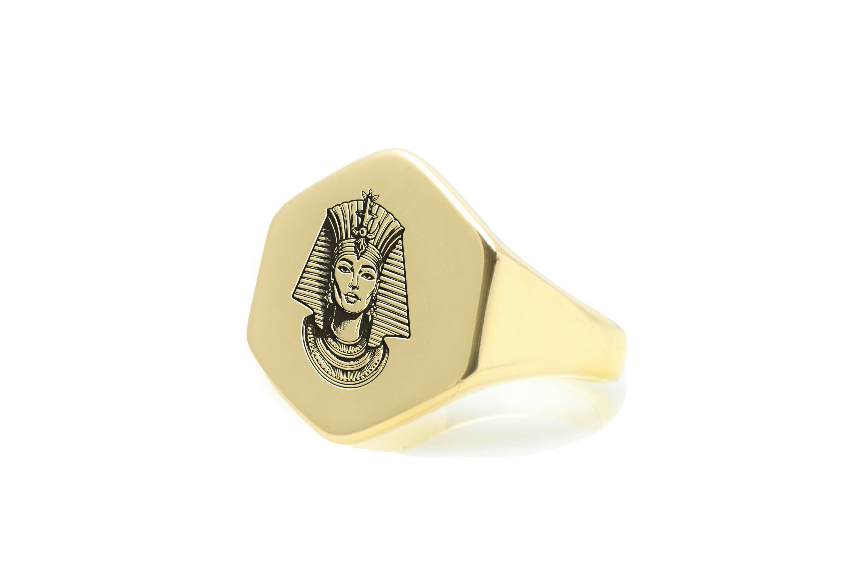 Cleopatra Gold Signet Ring