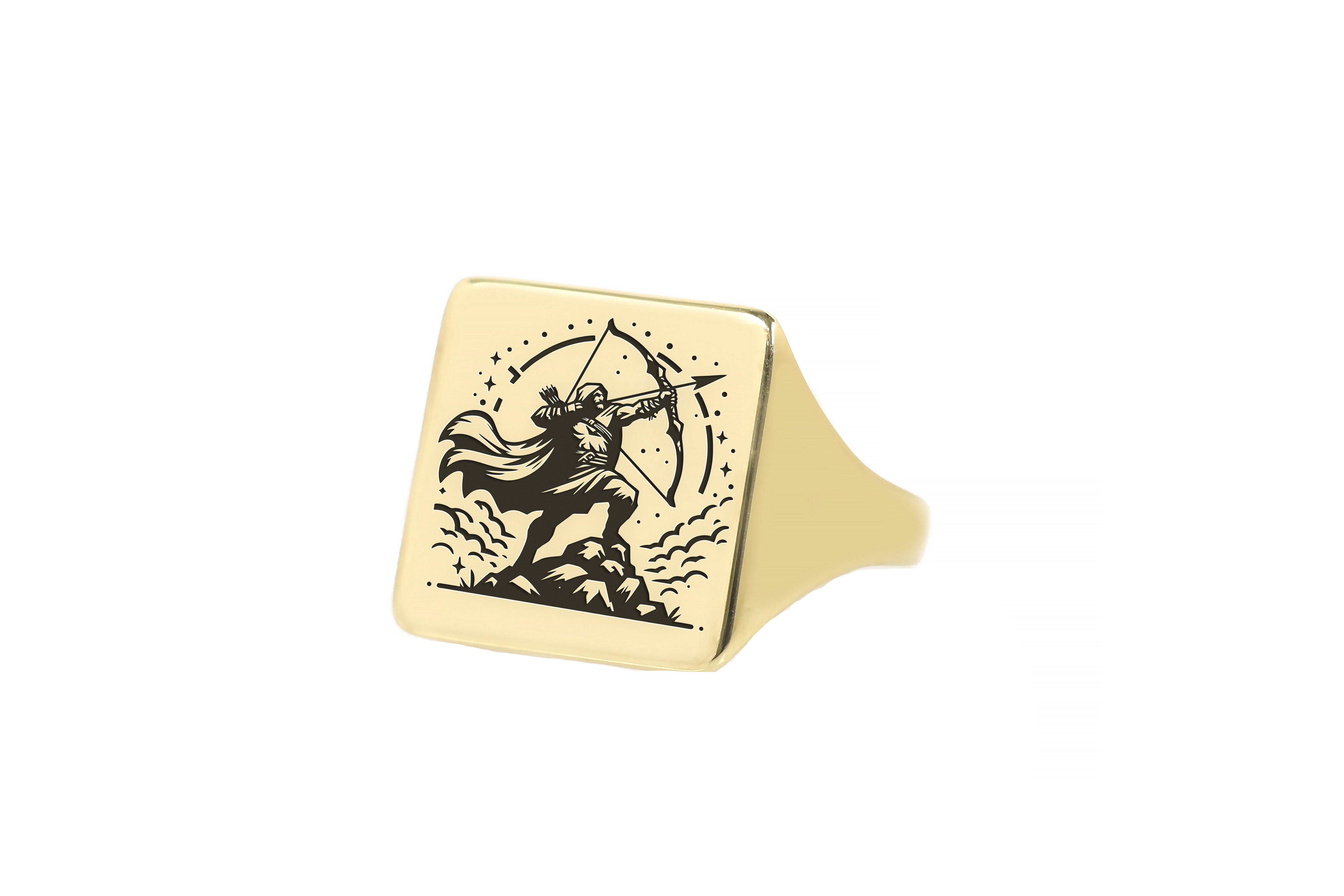 Custom Archer Engraved Ring