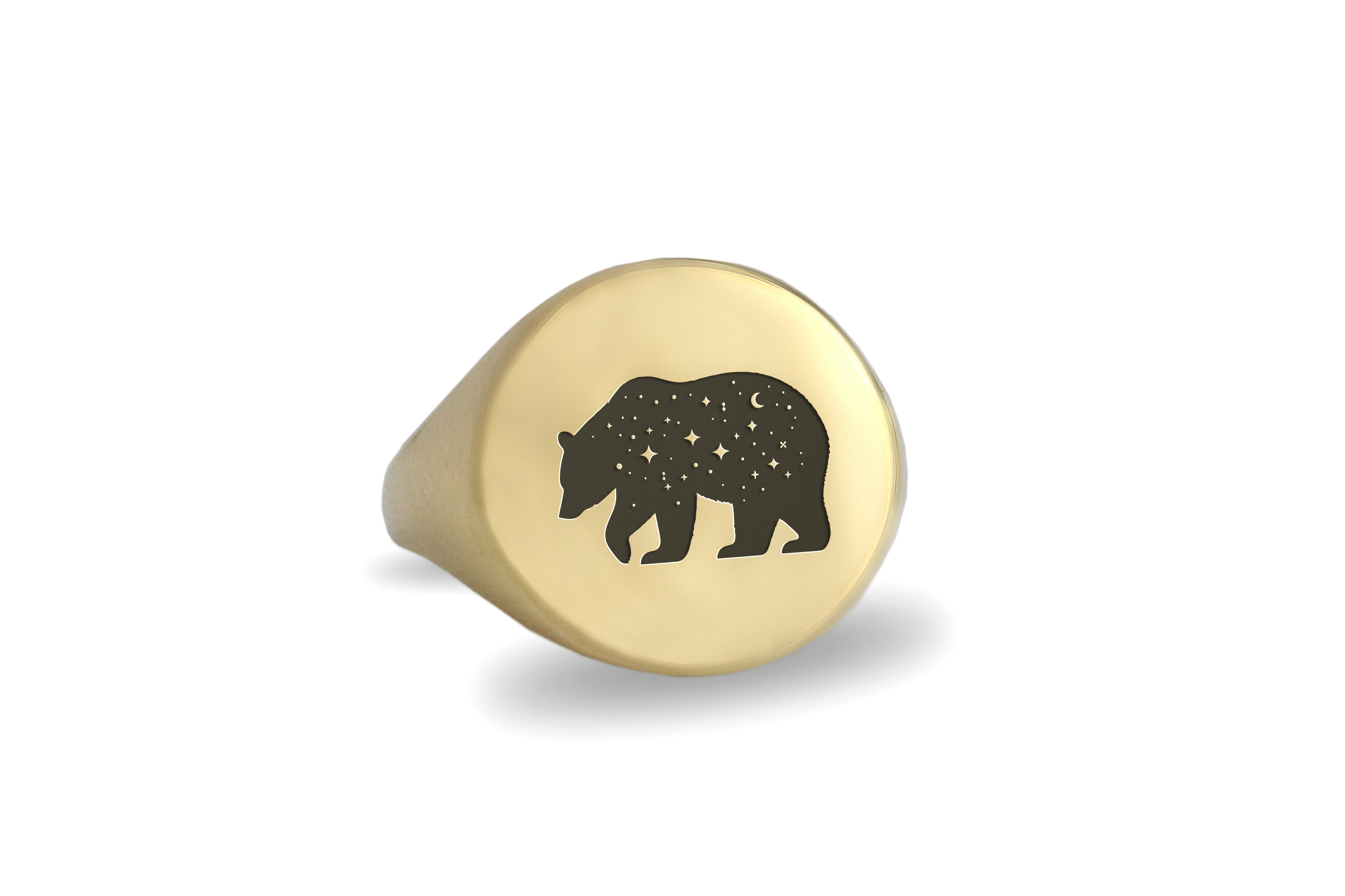 14k Gold Mystical Bear Ring